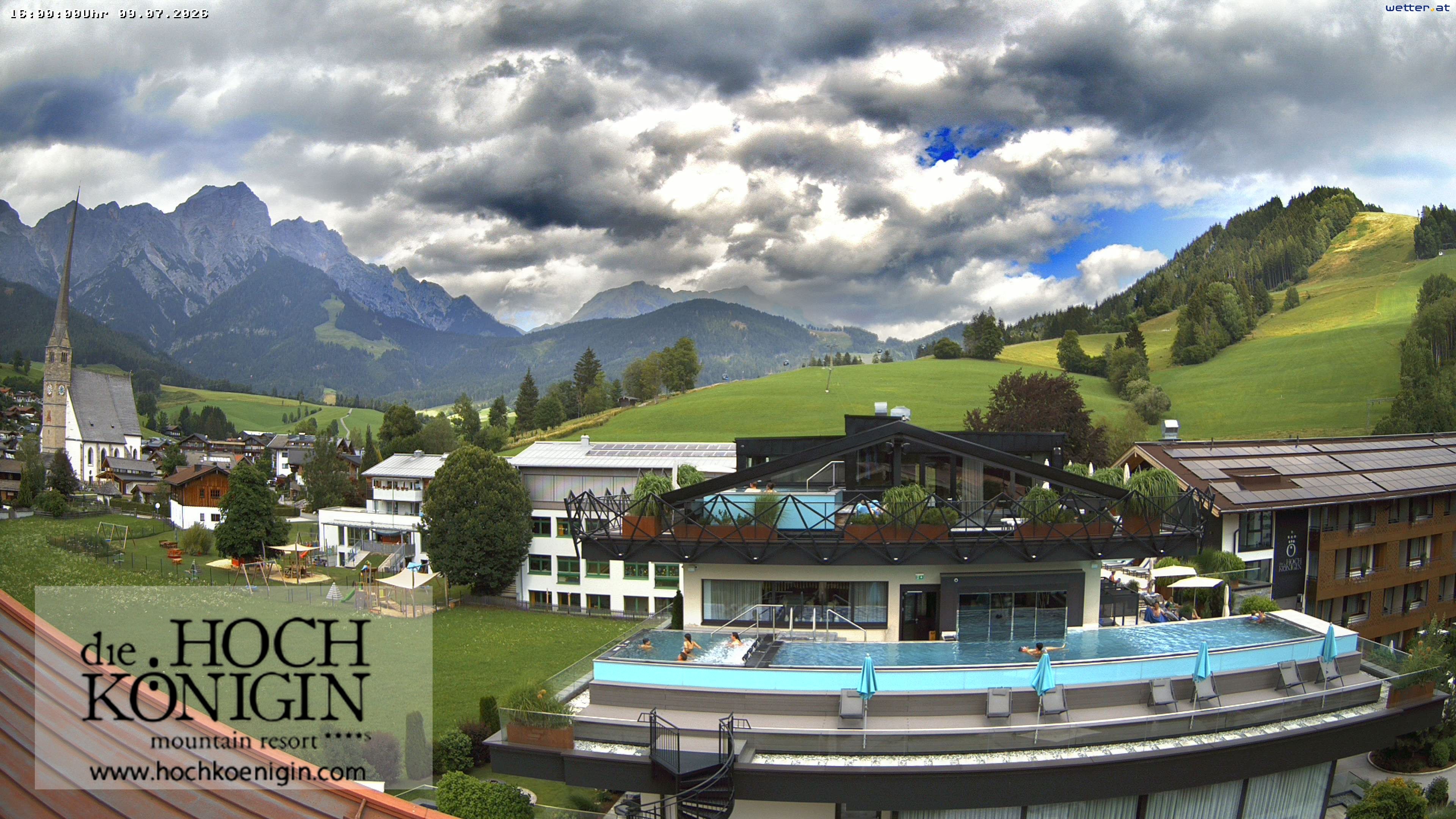 Archiv Foto Webcam Maria Alm: Ausblick Hotel Hochkönigin