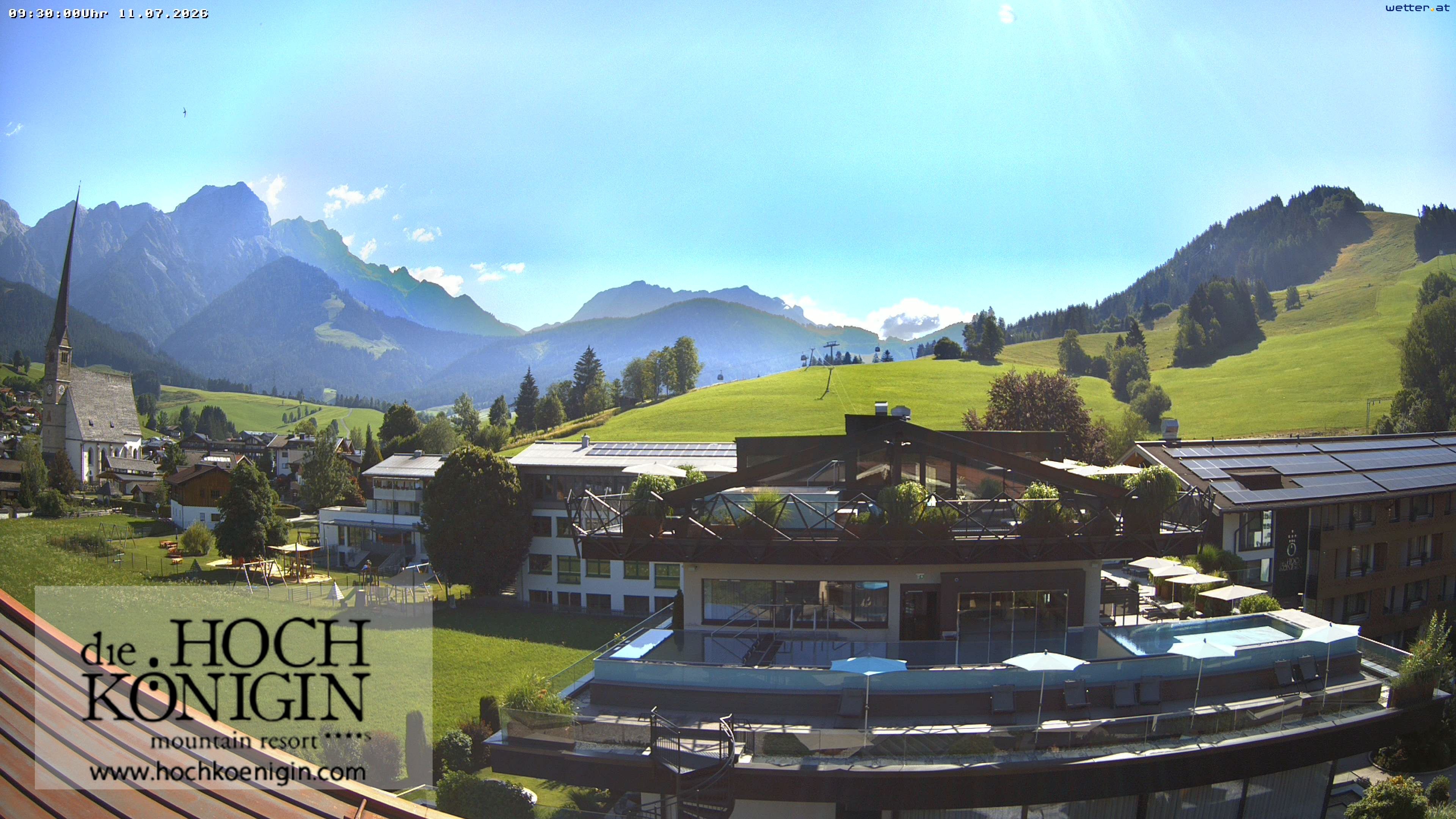 Archived image Webcam Maria Alm - View Hotel Hochkönigin