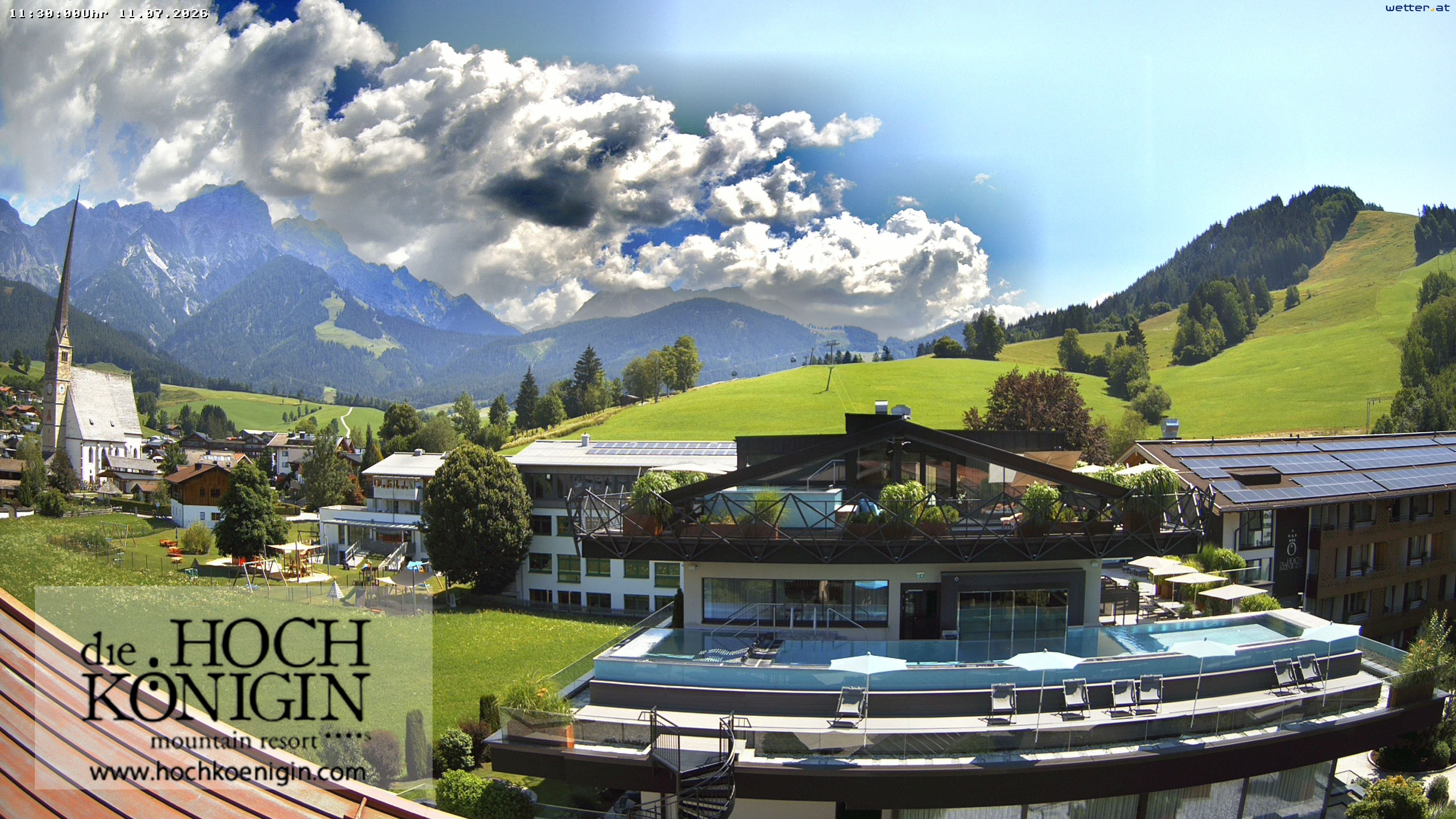 Archived image Webcam Maria Alm - View Hotel Hochkönigin