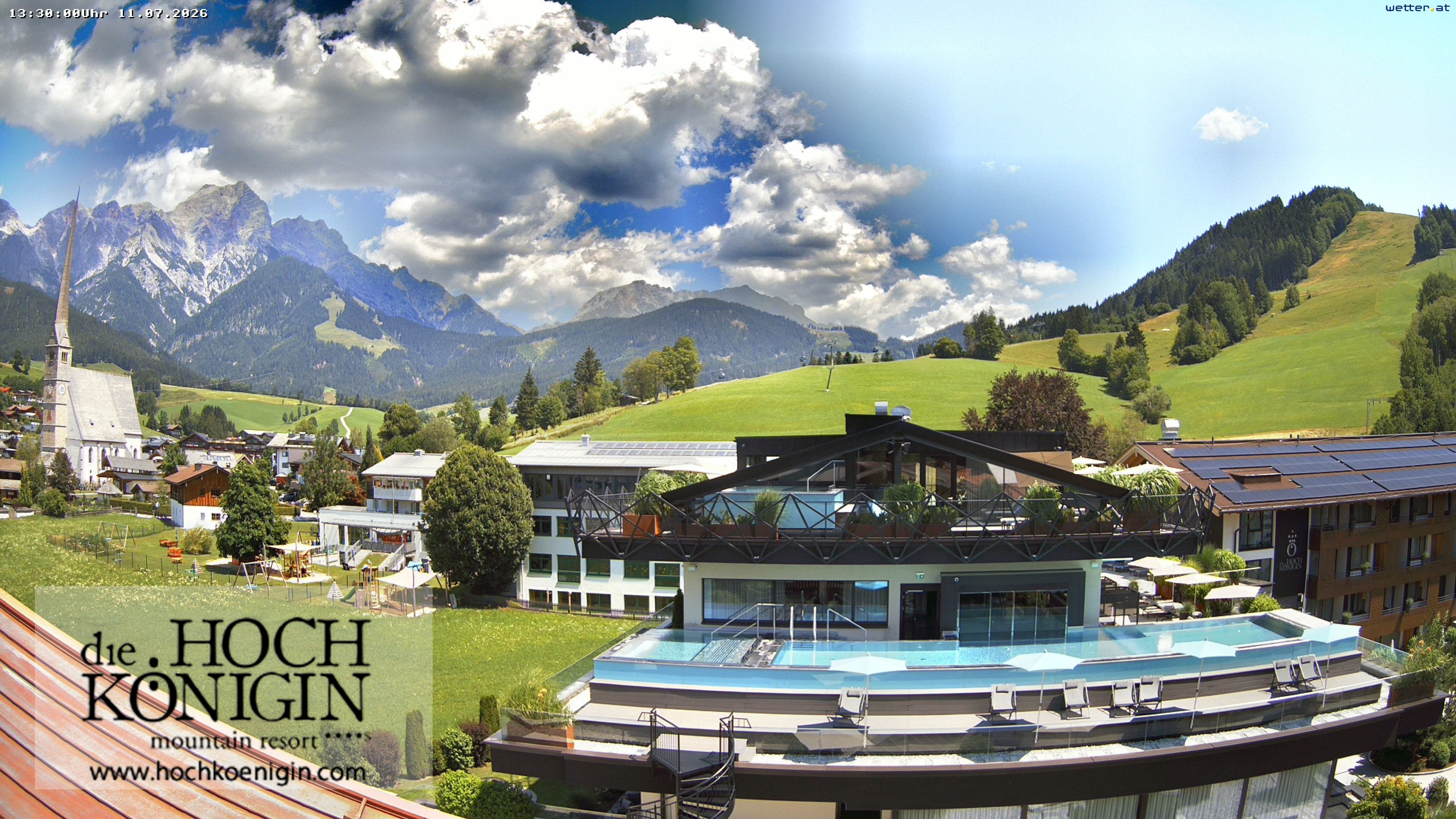Archived image Webcam Maria Alm - View Hotel Hochkönigin
