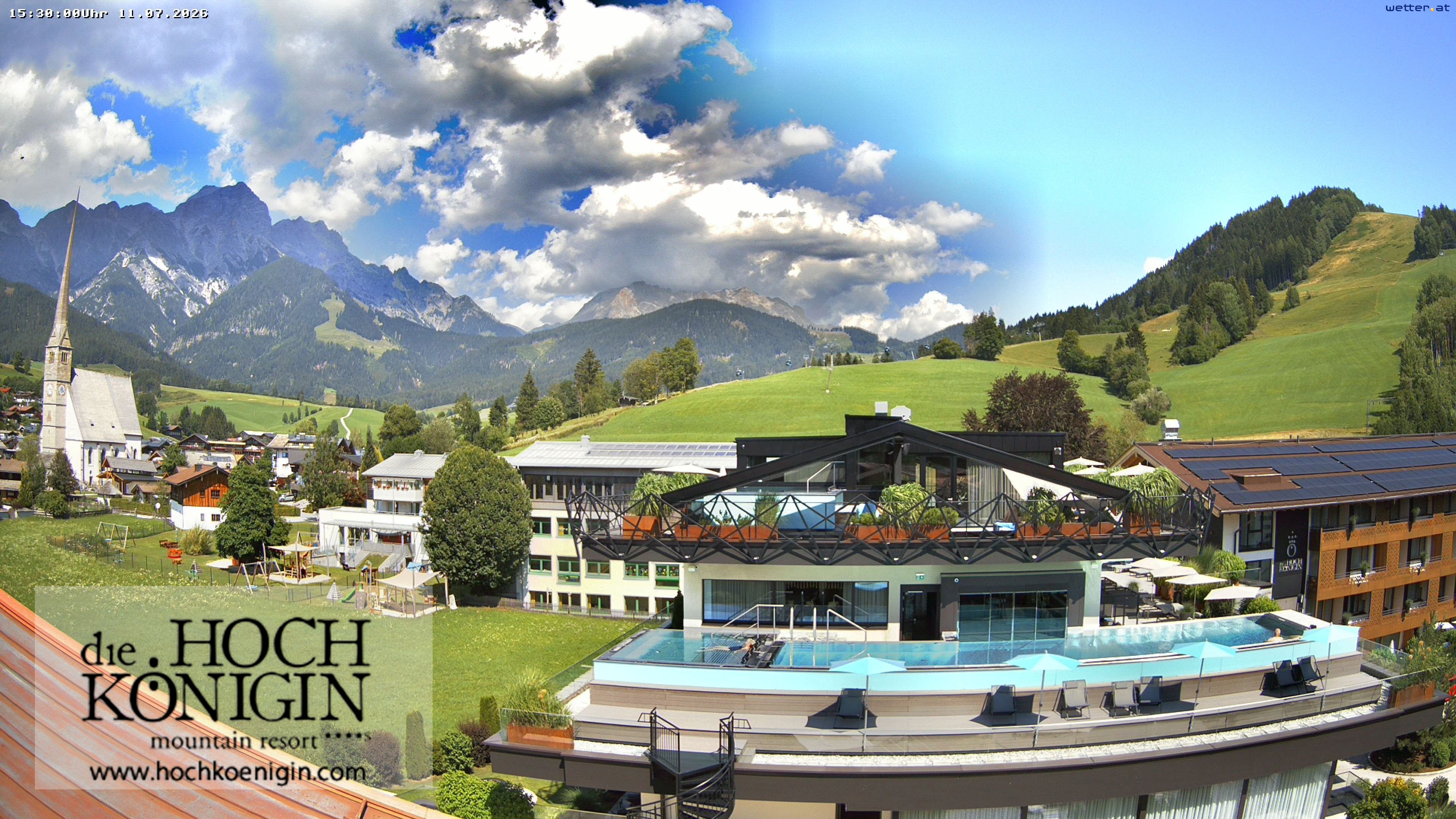Archived image Webcam Maria Alm - View Hotel Hochkönigin