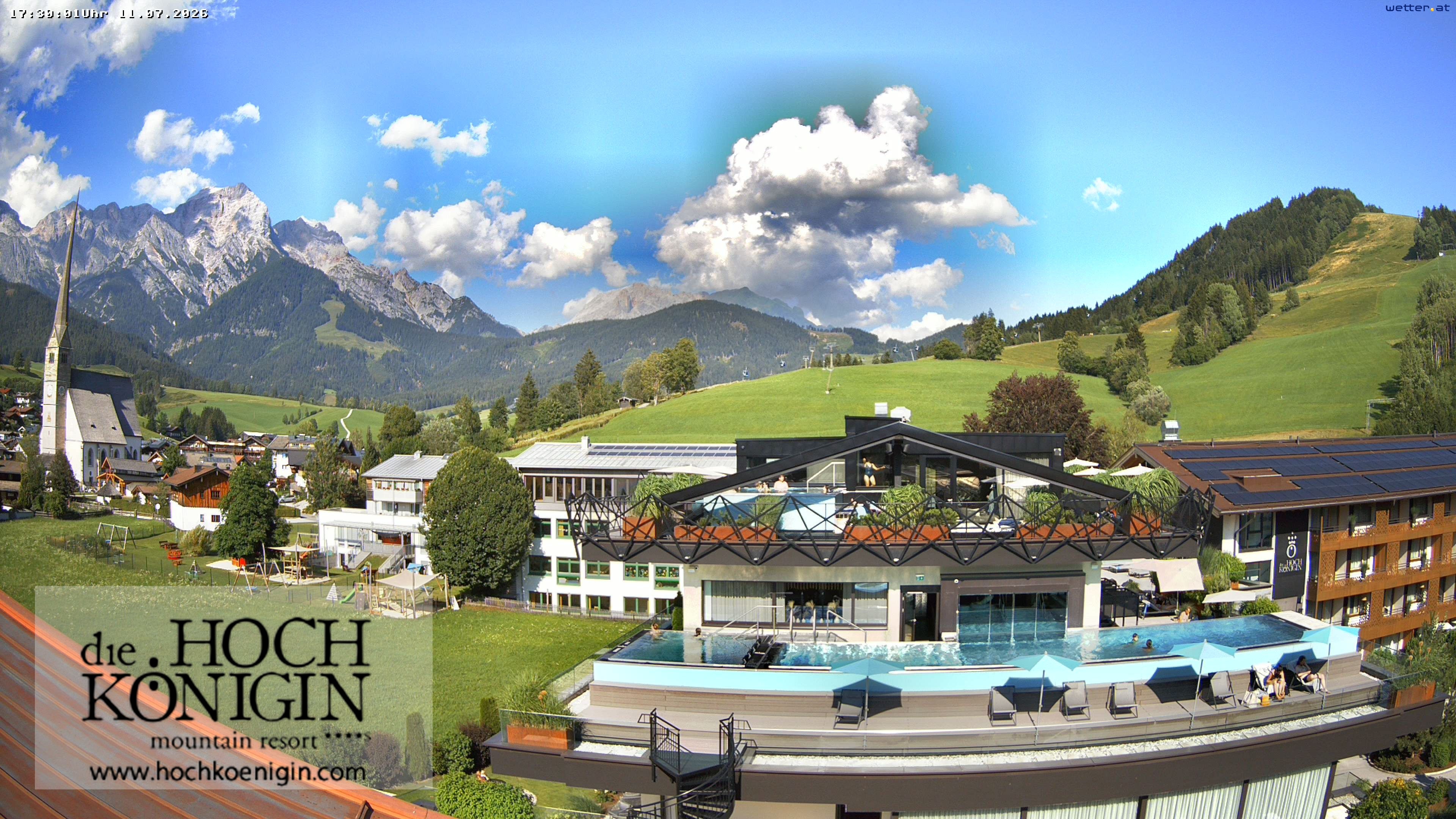 Archived image Webcam Maria Alm - View Hotel Hochkönigin