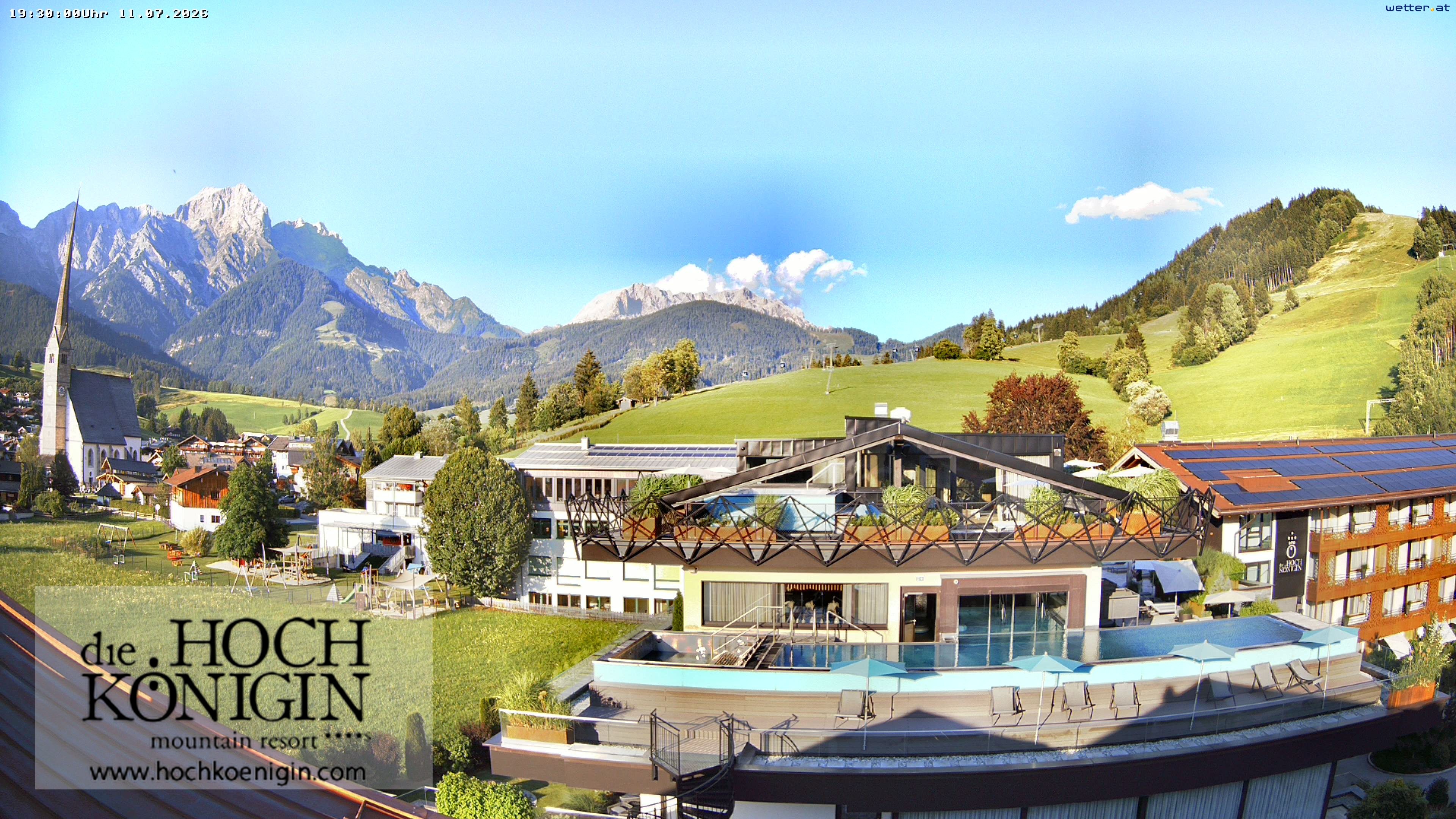 Archived image Webcam Maria Alm - View Hotel Hochkönigin