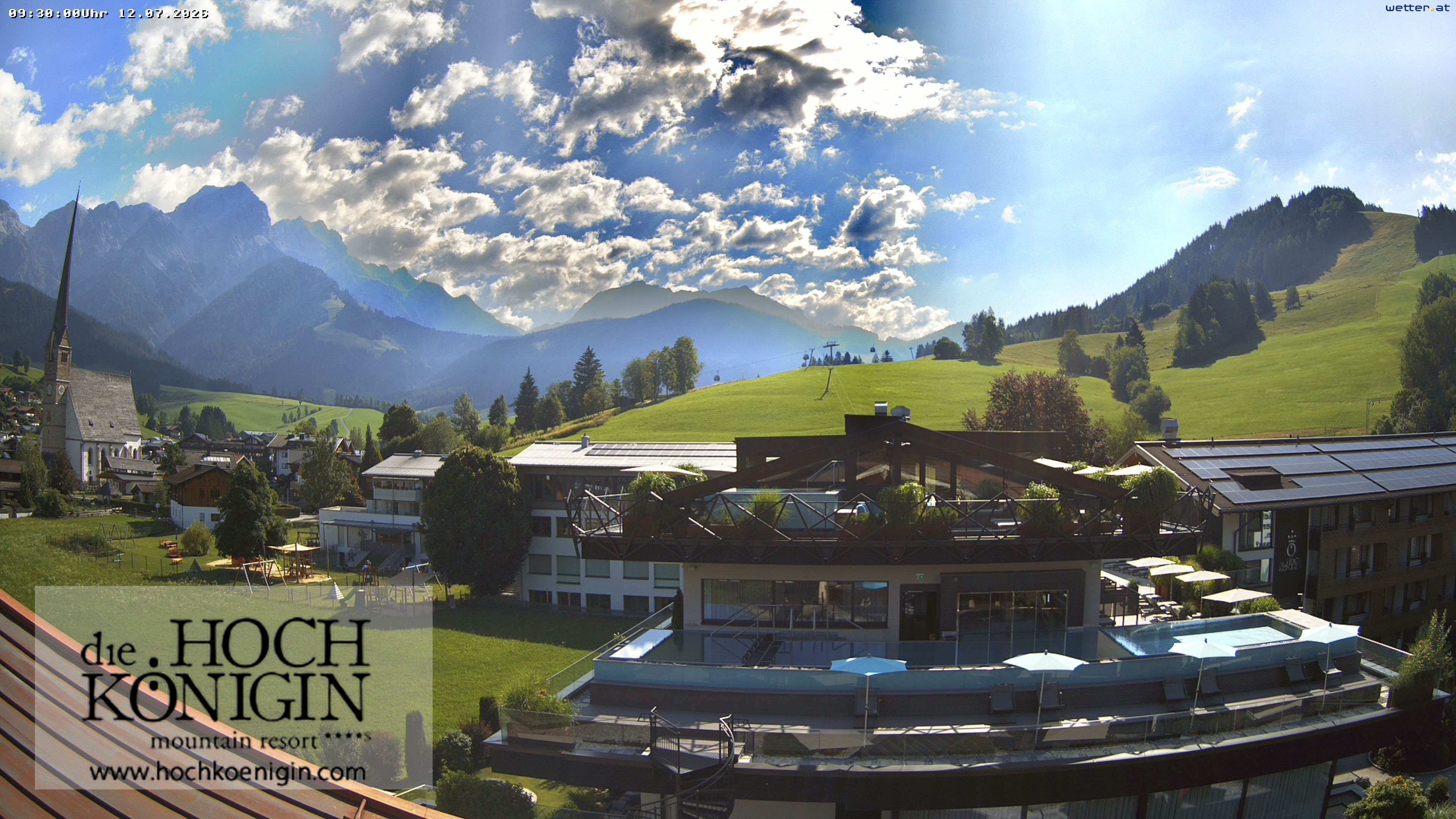 Archiv Foto Webcam Maria Alm: Ausblick Hotel Hochkönigin