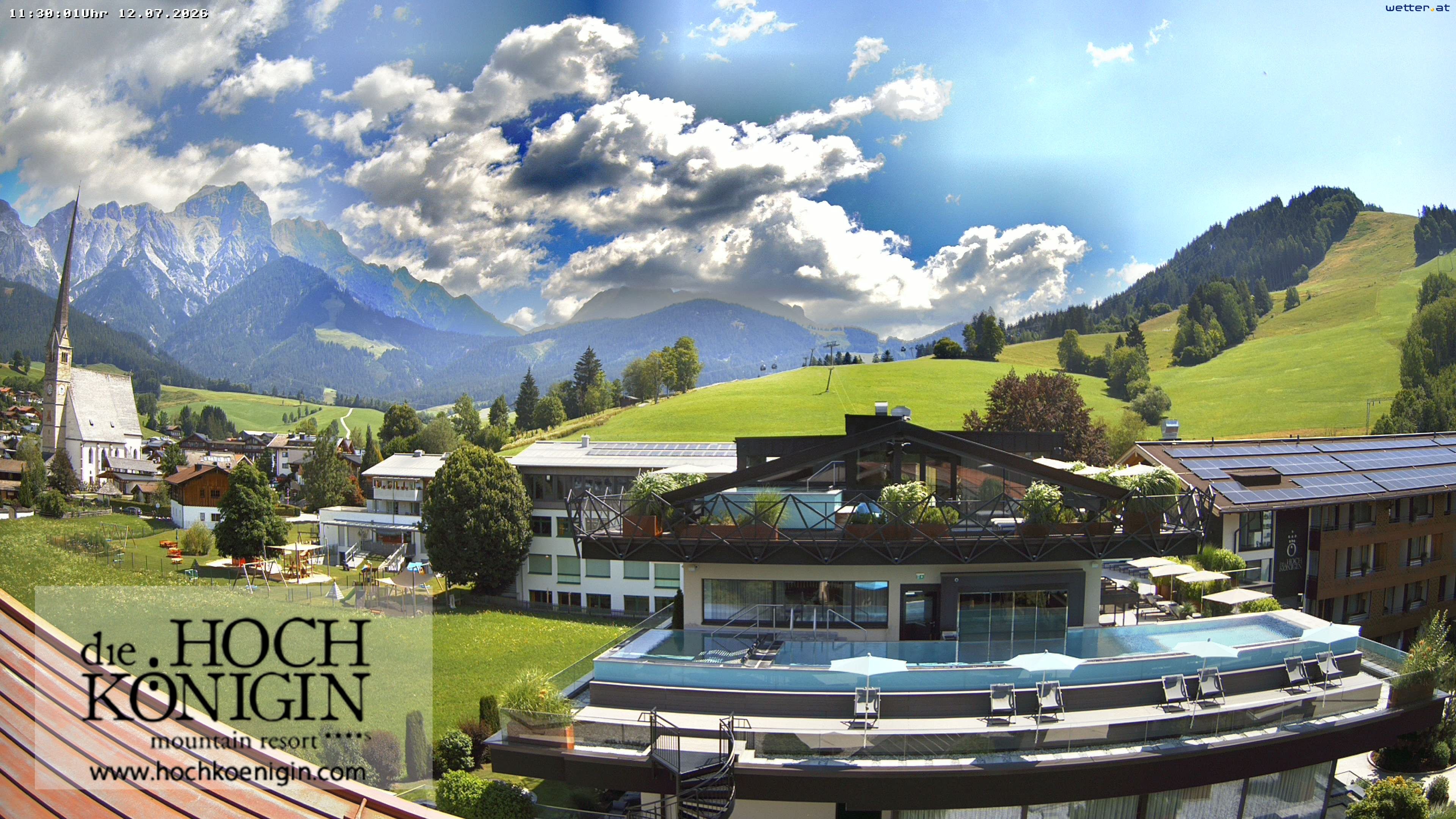 Archiv Foto Webcam Maria Alm: Ausblick Hotel Hochkönigin