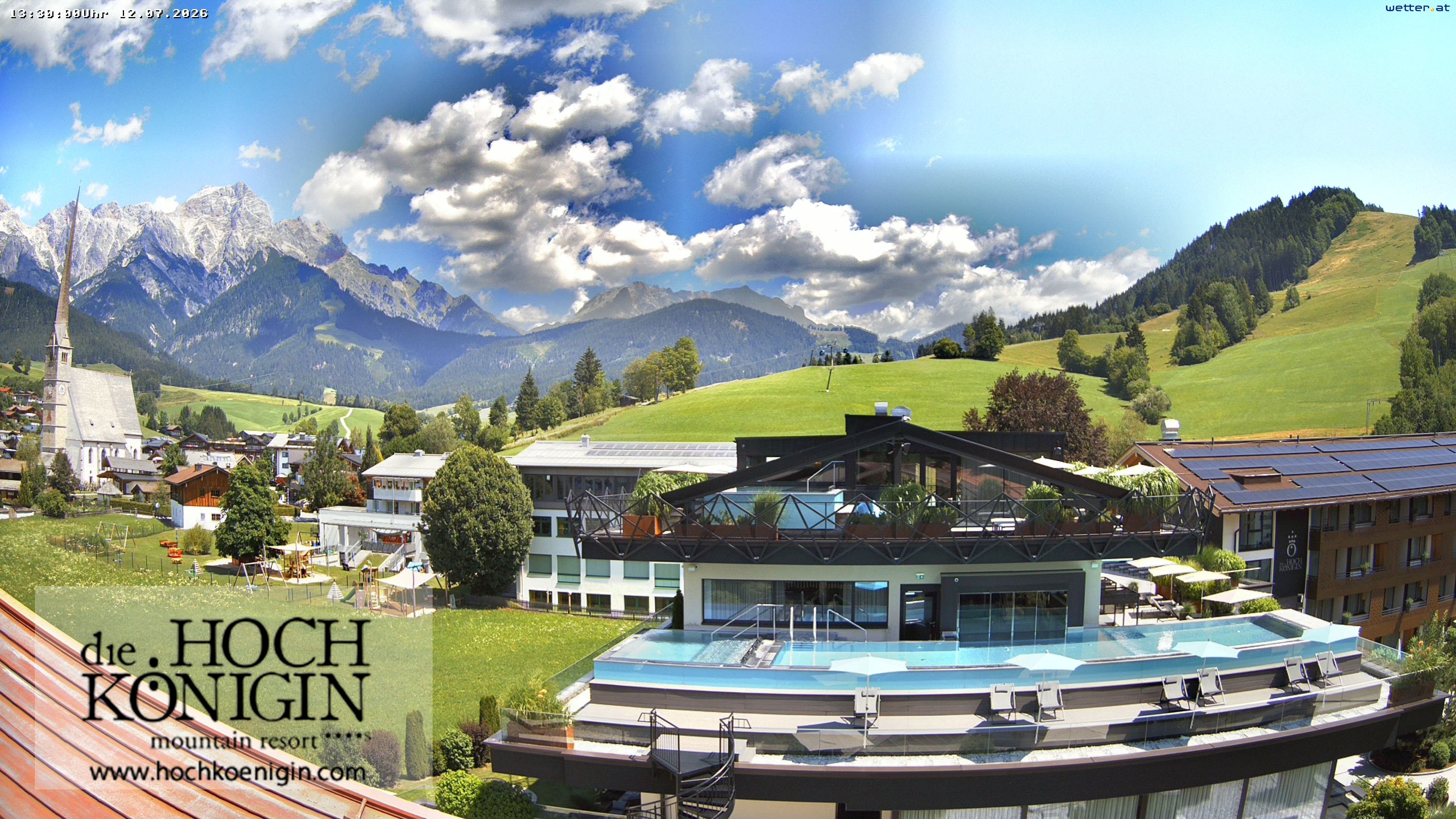 Archived image Webcam Maria Alm - View Hotel Hochkönigin