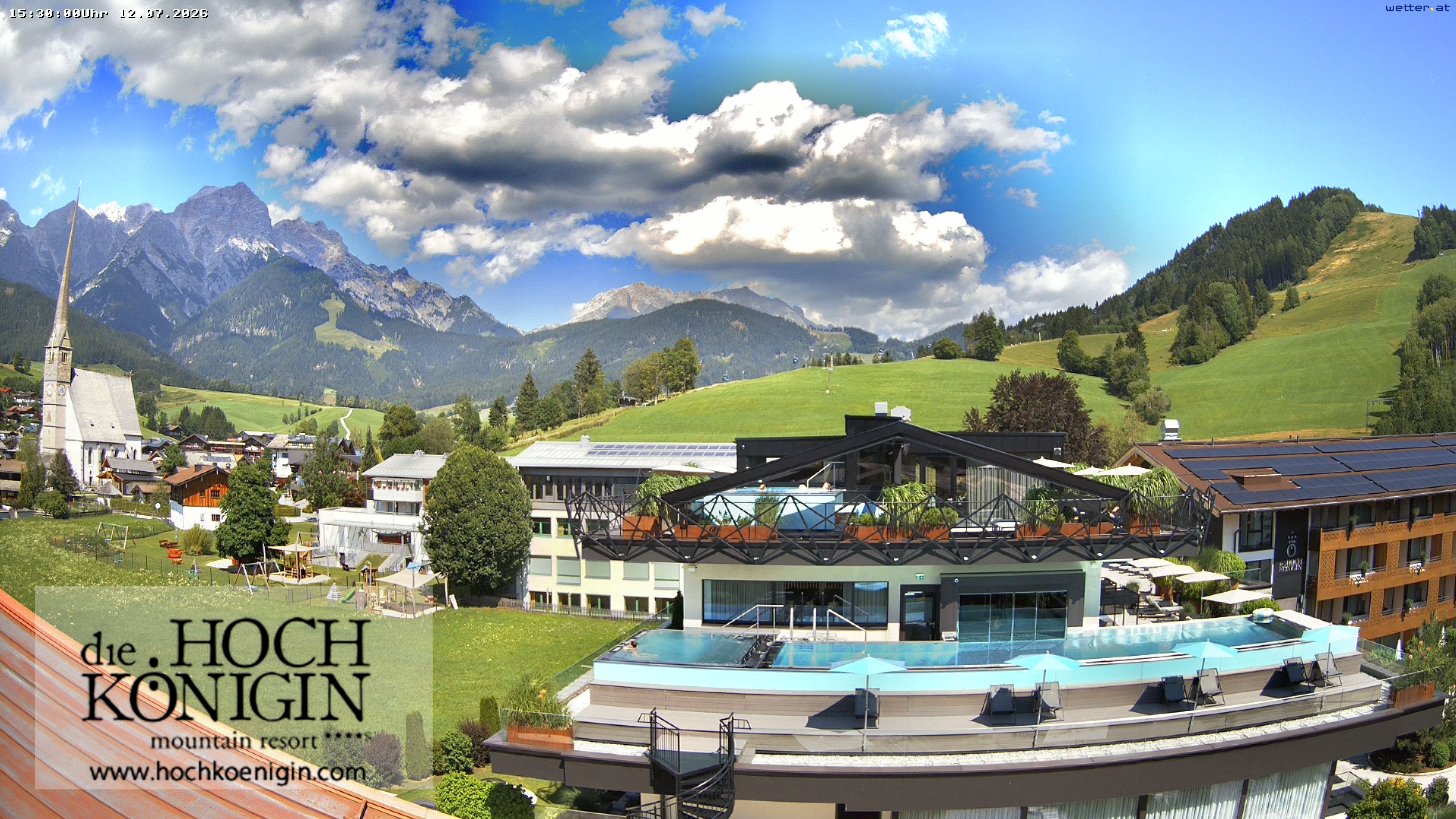 Archived image Webcam Maria Alm - View Hotel Hochkönigin