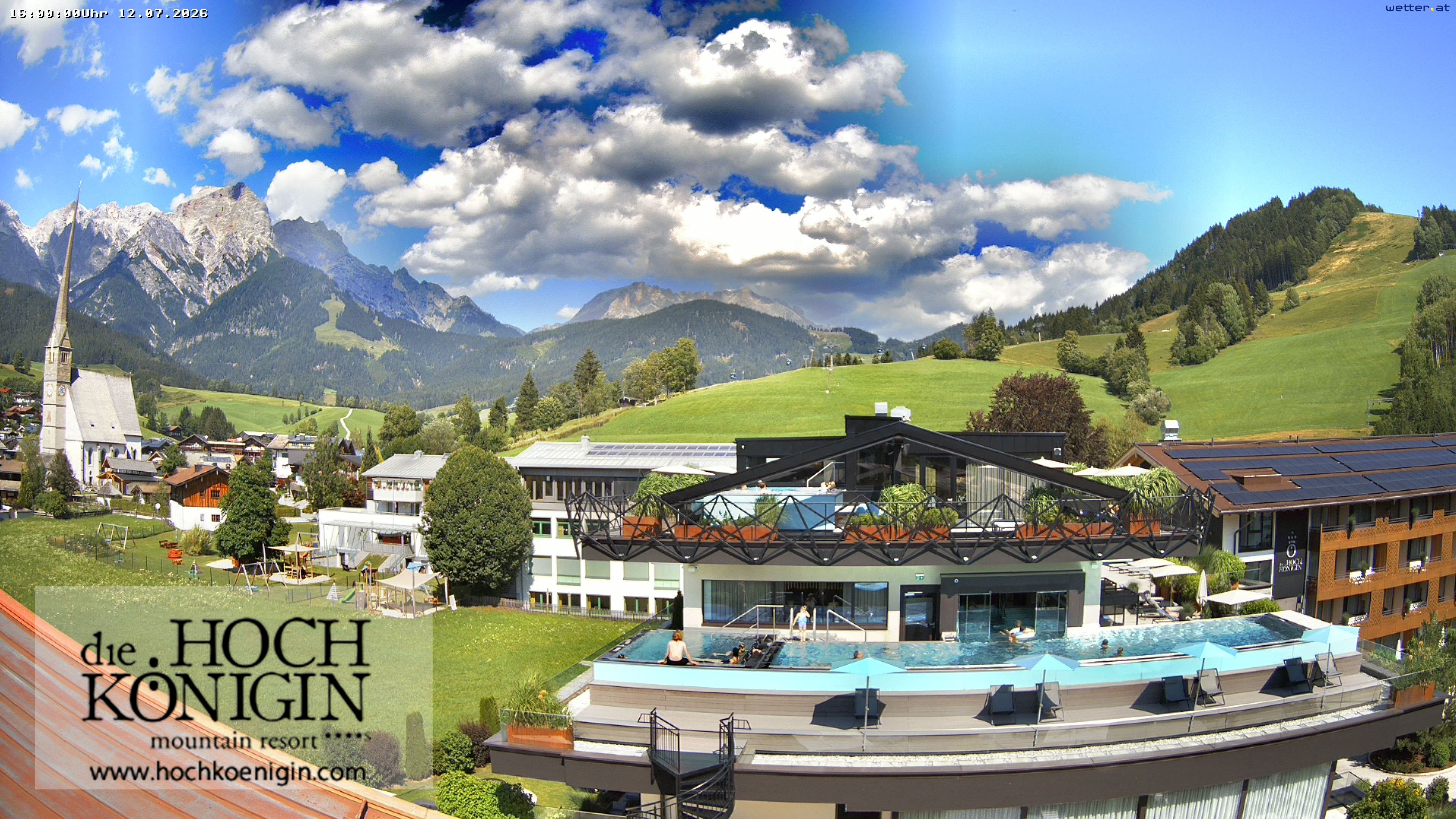 Archived image Webcam Maria Alm - View Hotel Hochkönigin