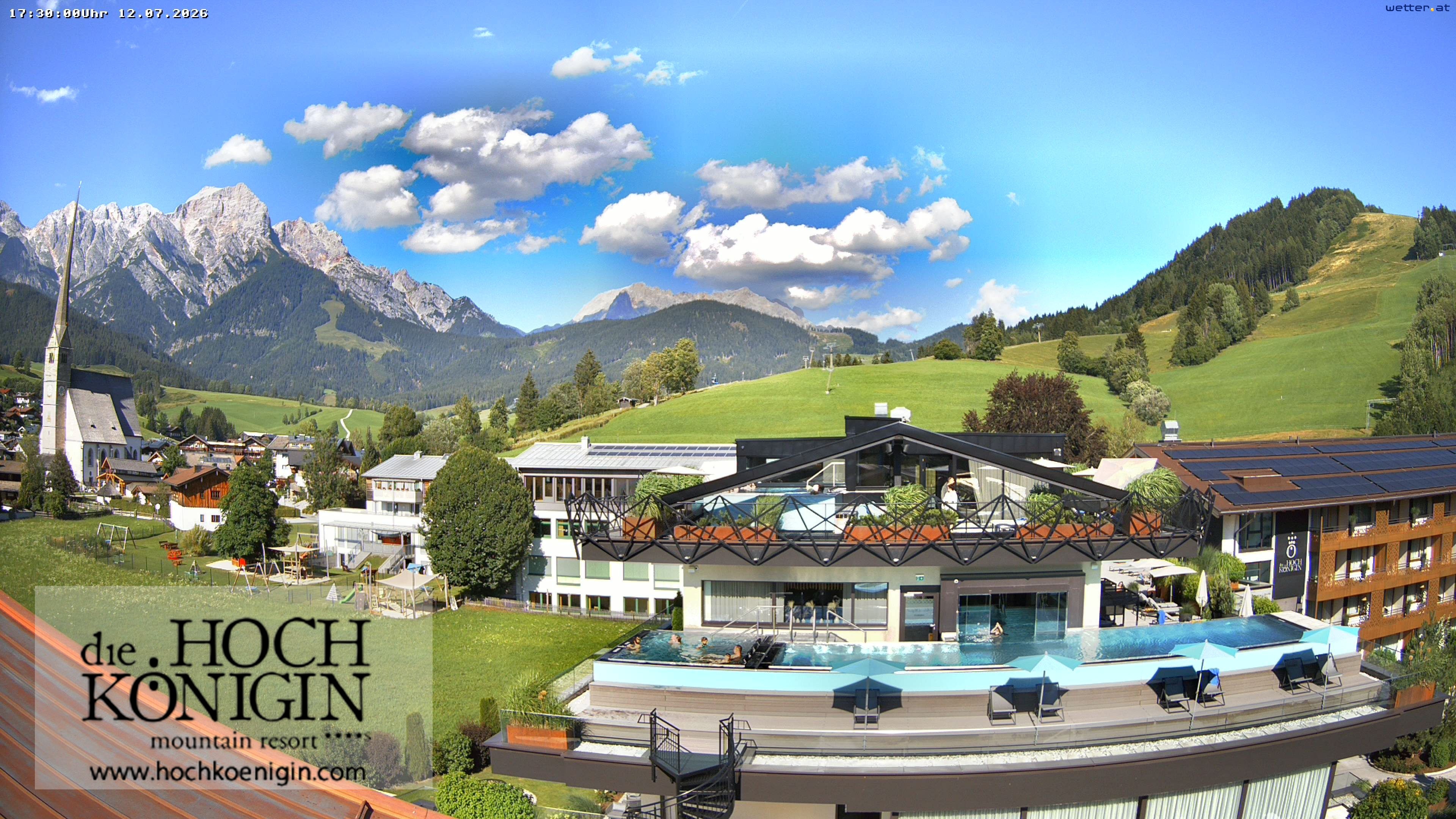 Archived image Webcam Maria Alm - View Hotel Hochkönigin