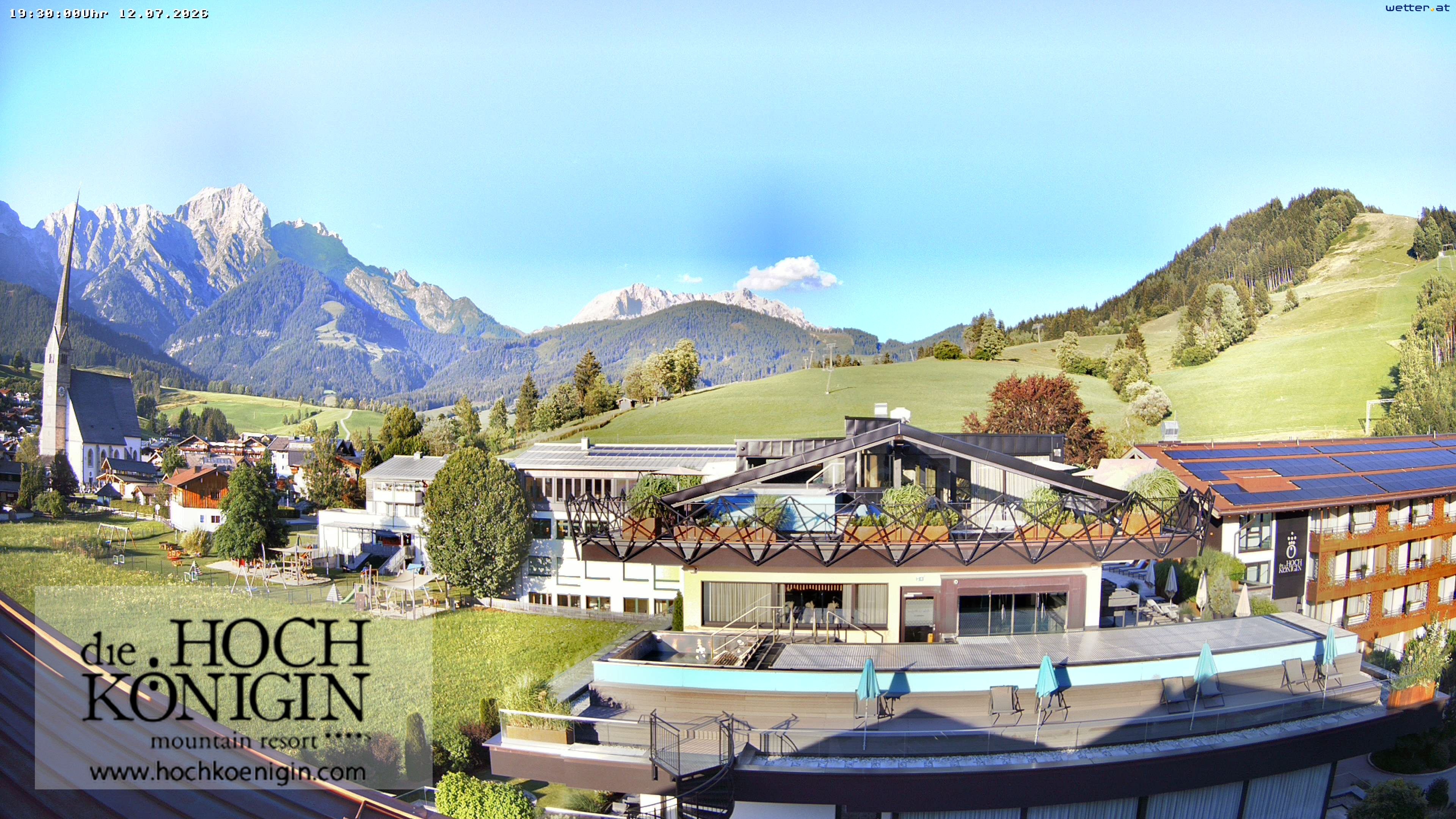 Archived image Webcam Maria Alm - View Hotel Hochkönigin