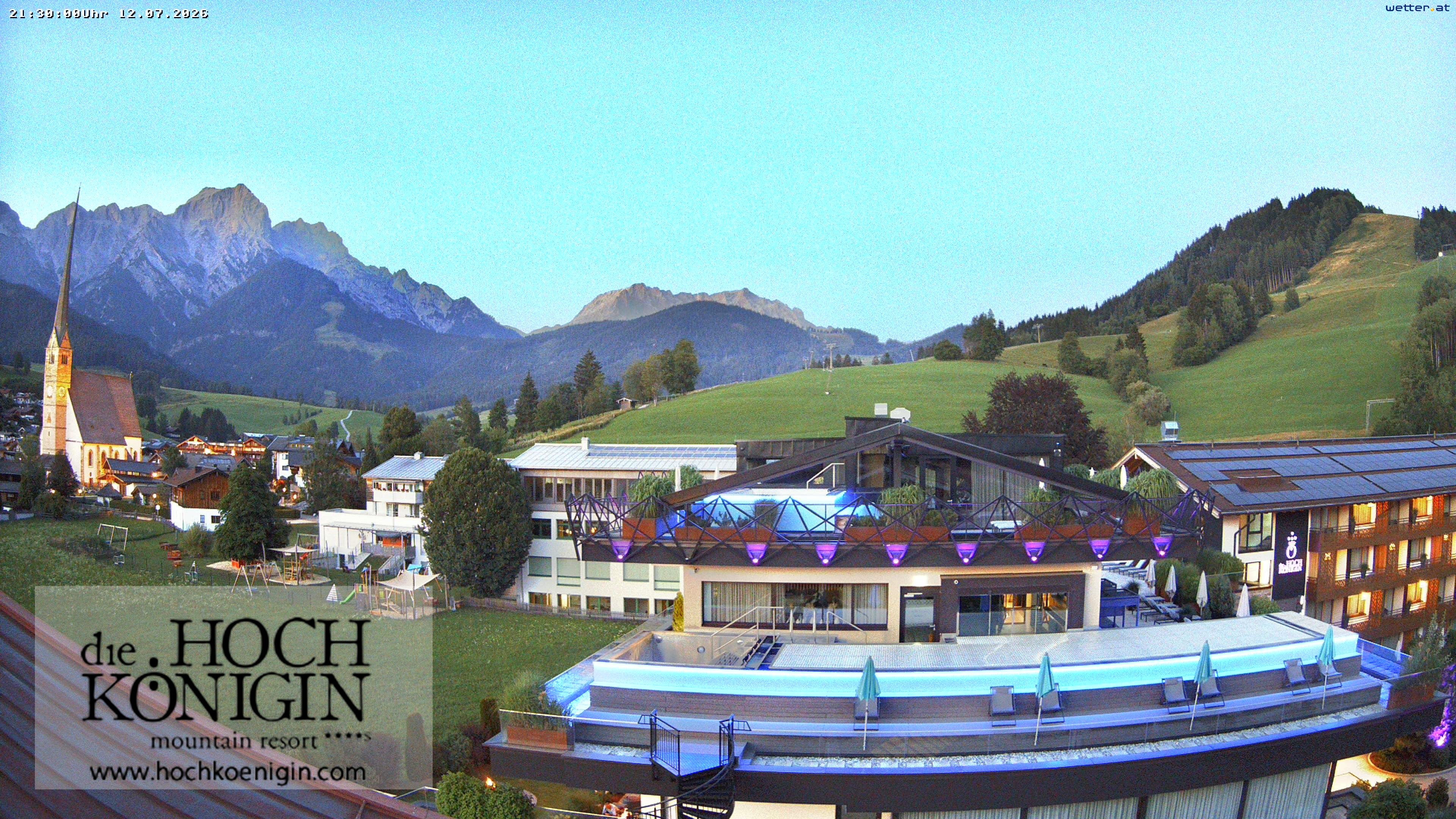 Archived image Webcam Maria Alm - View Hotel Hochkönigin
