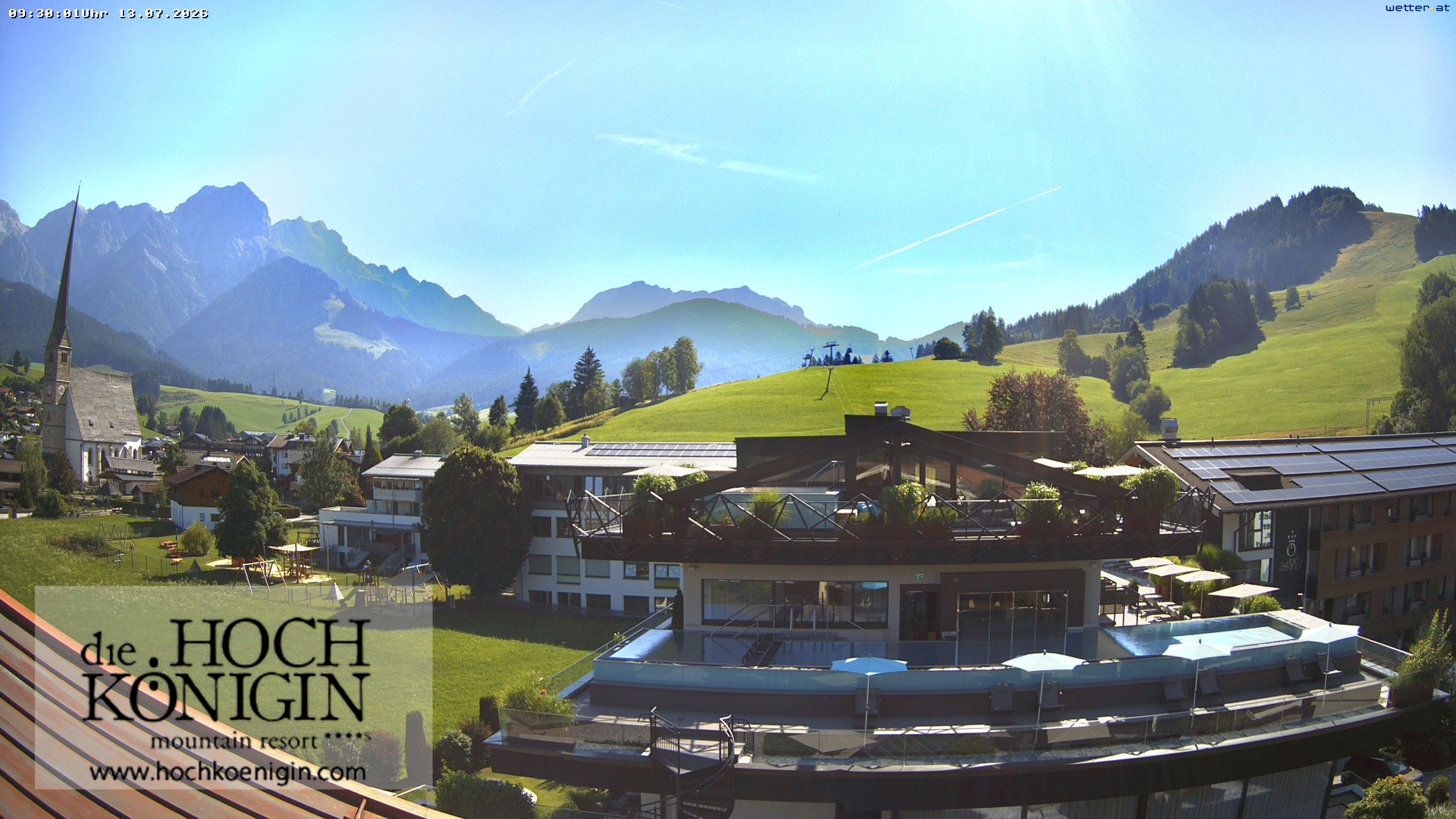 Archiv Foto Webcam Maria Alm: Ausblick Hotel Hochkönigin