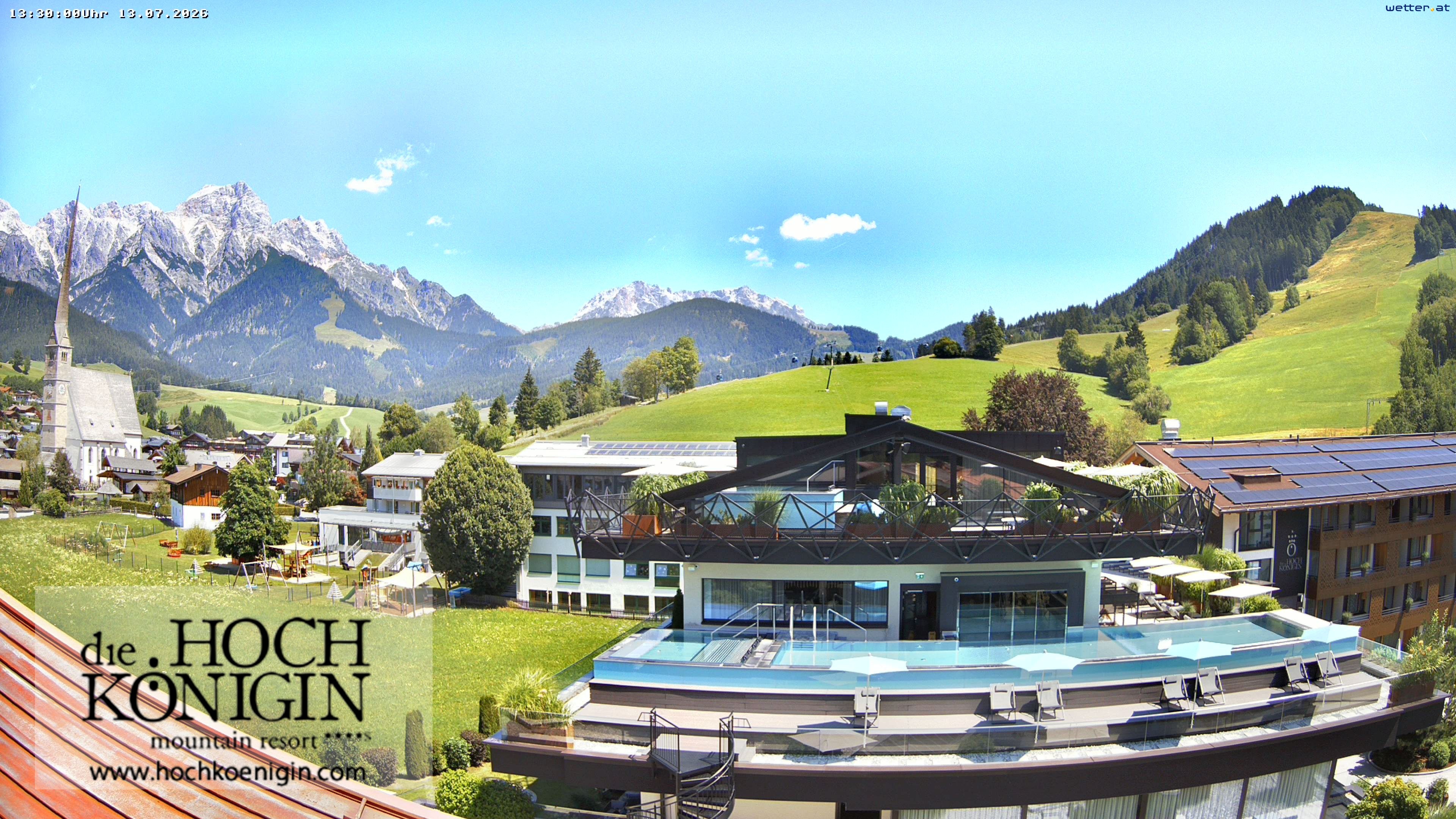 Archiv Foto Webcam Maria Alm: Ausblick Hotel Hochkönigin