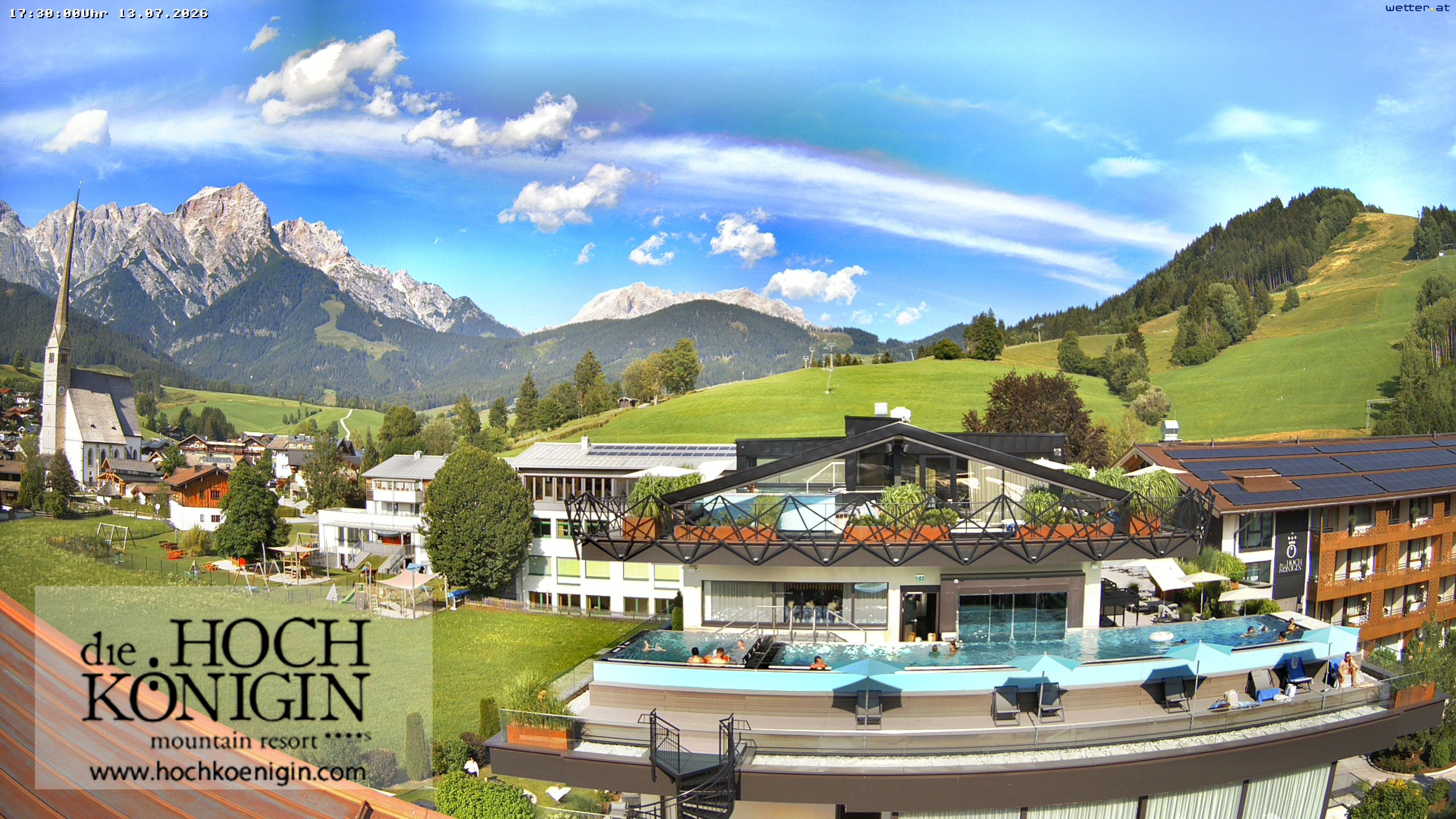 Archiv Foto Webcam Maria Alm: Ausblick Hotel Hochkönigin