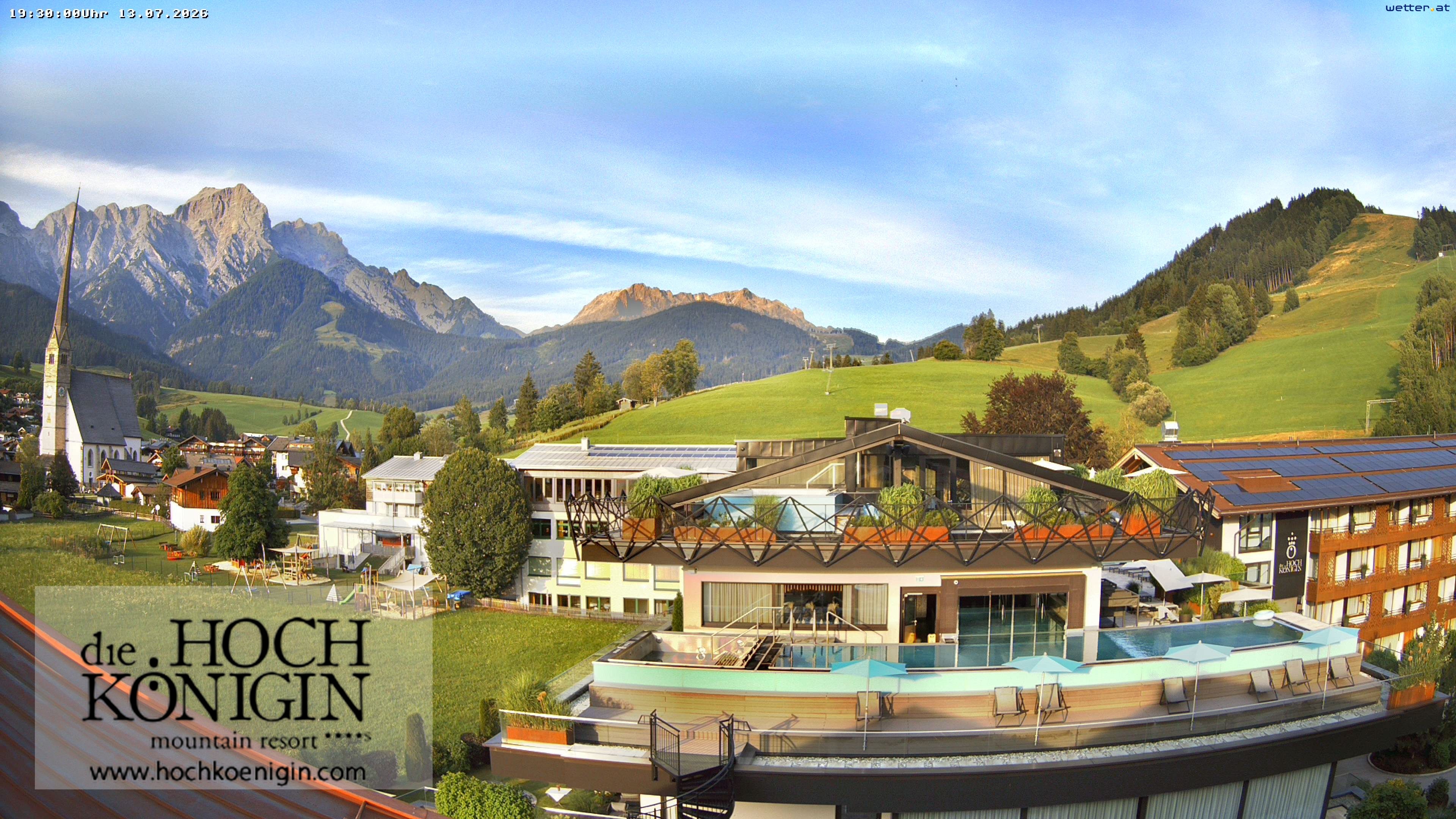 Archiv Foto Webcam Maria Alm: Ausblick Hotel Hochkönigin