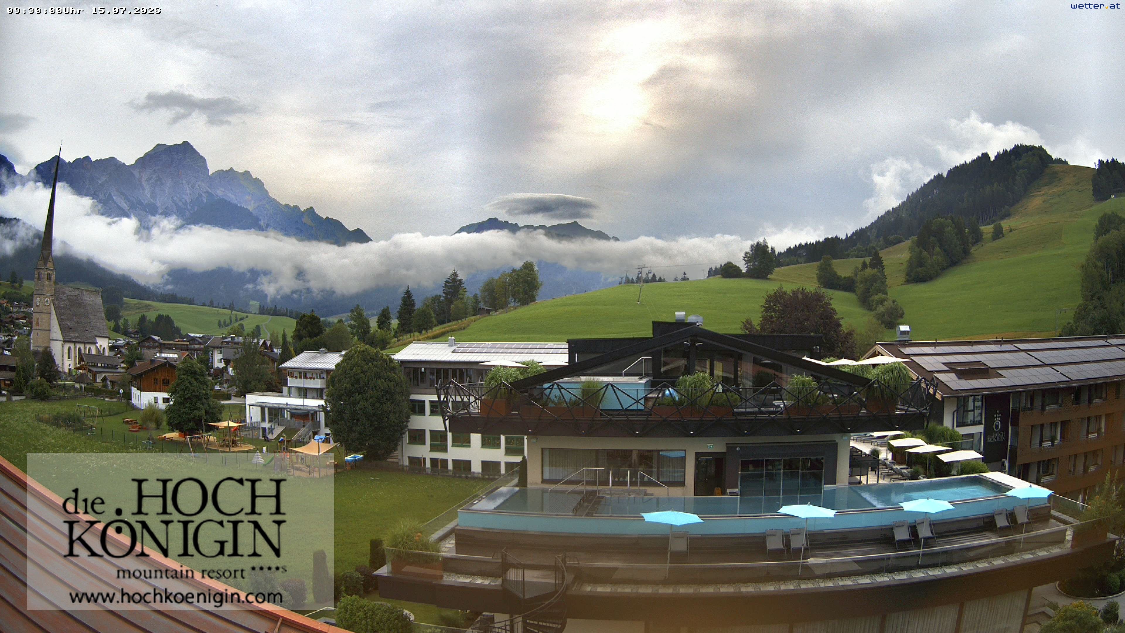 Archived image Webcam Maria Alm - View Hotel Hochkönigin