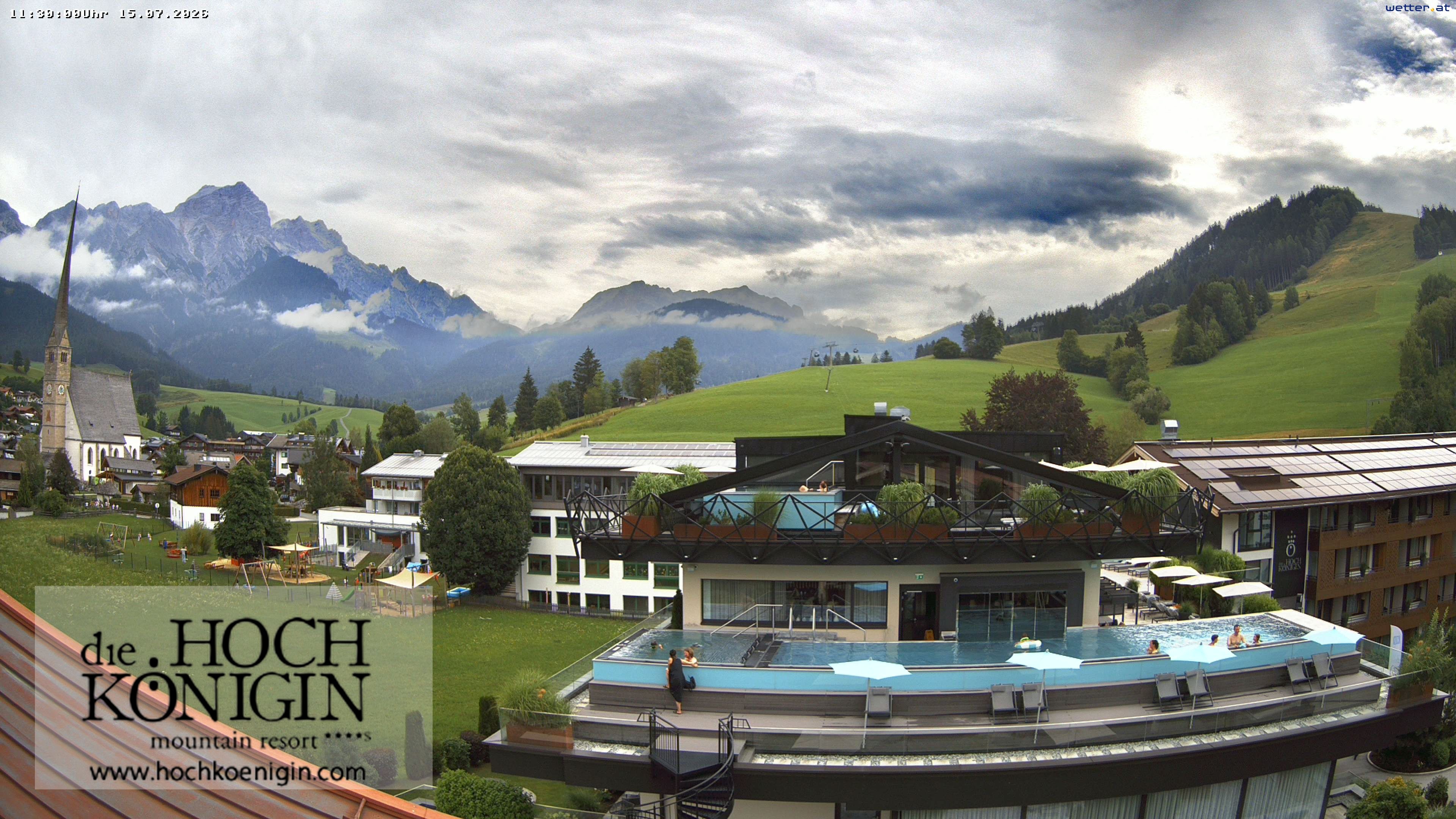Archived image Webcam Maria Alm - View Hotel Hochkönigin