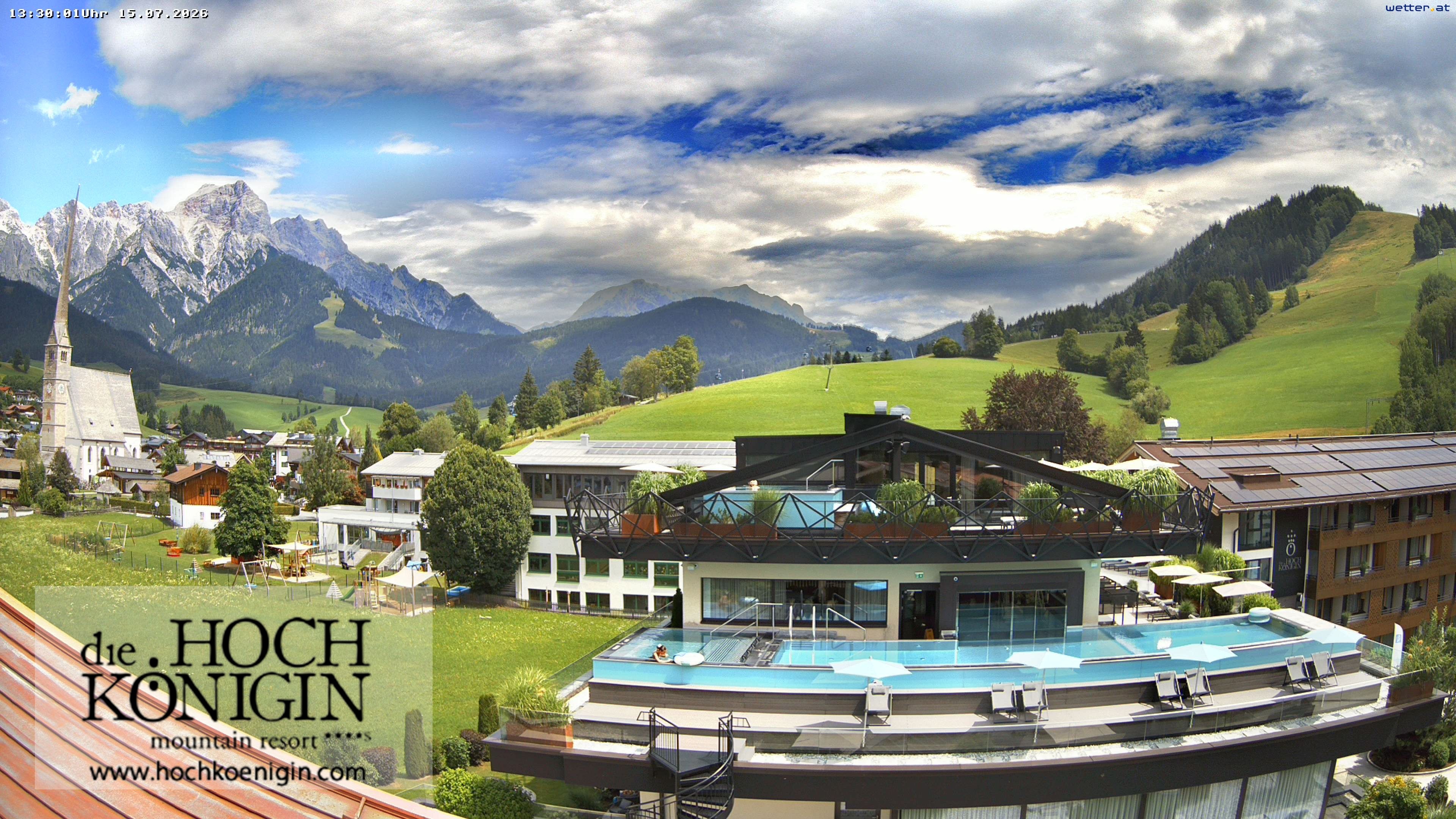 Archived image Webcam Maria Alm - View Hotel Hochkönigin