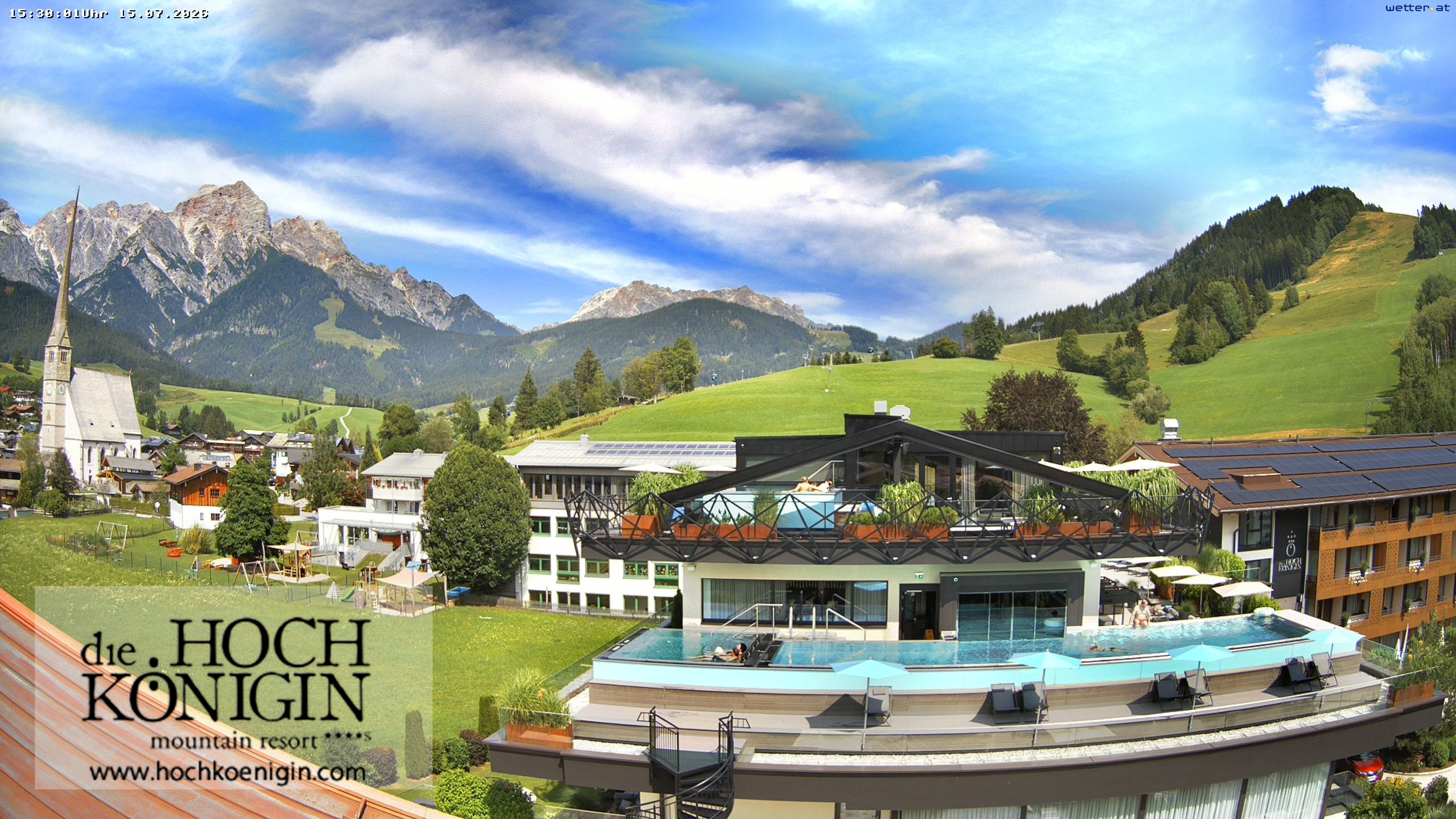 Archived image Webcam Maria Alm - View Hotel Hochkönigin