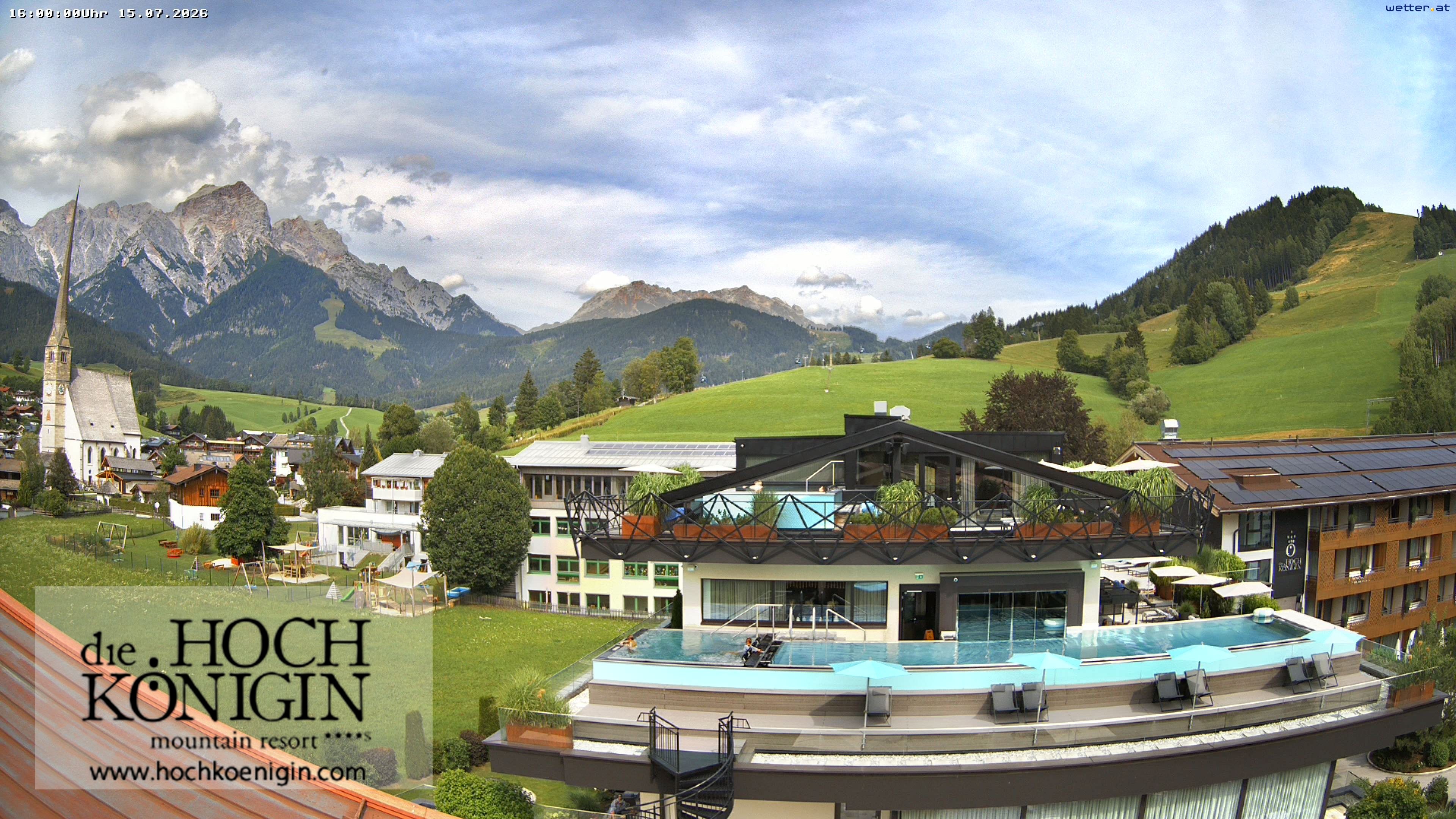 Archived image Webcam Maria Alm - View Hotel Hochkönigin