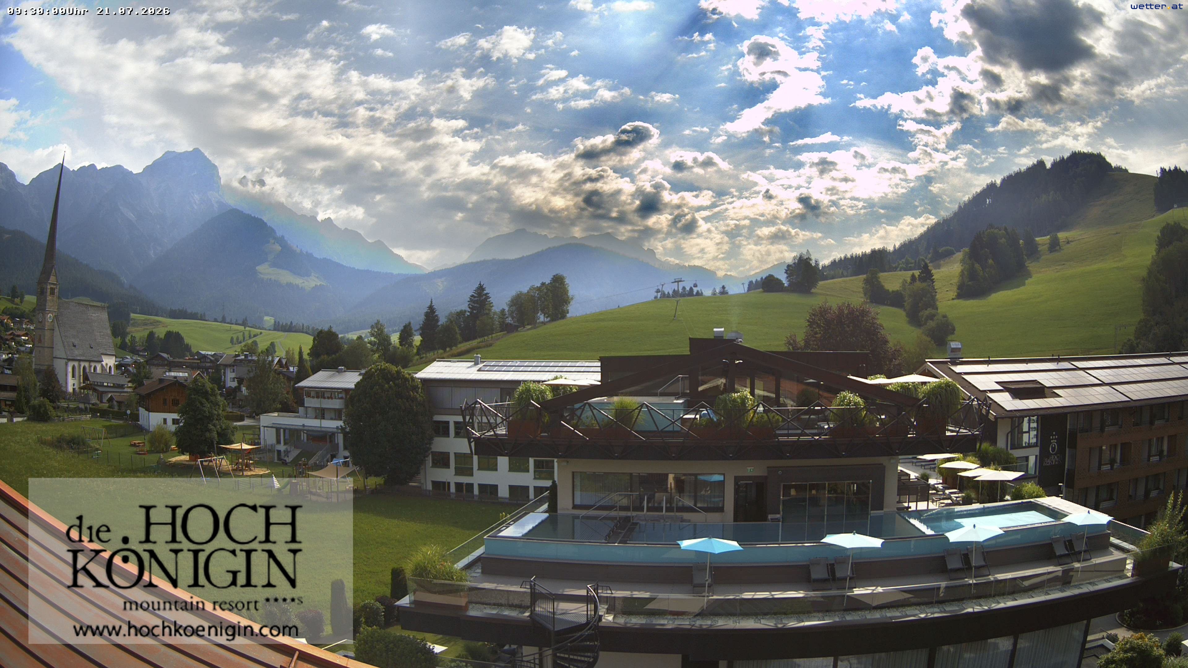 Archiv Foto Webcam Maria Alm: Ausblick Hotel Hochkönigin
