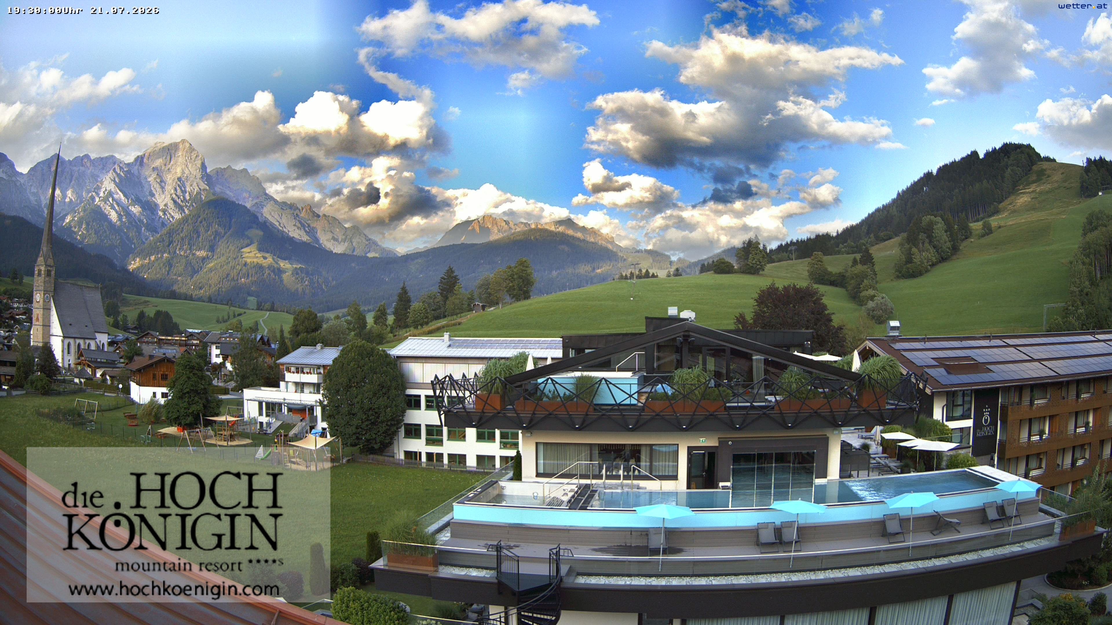 Archiv Foto Webcam Maria Alm: Ausblick Hotel Hochkönigin