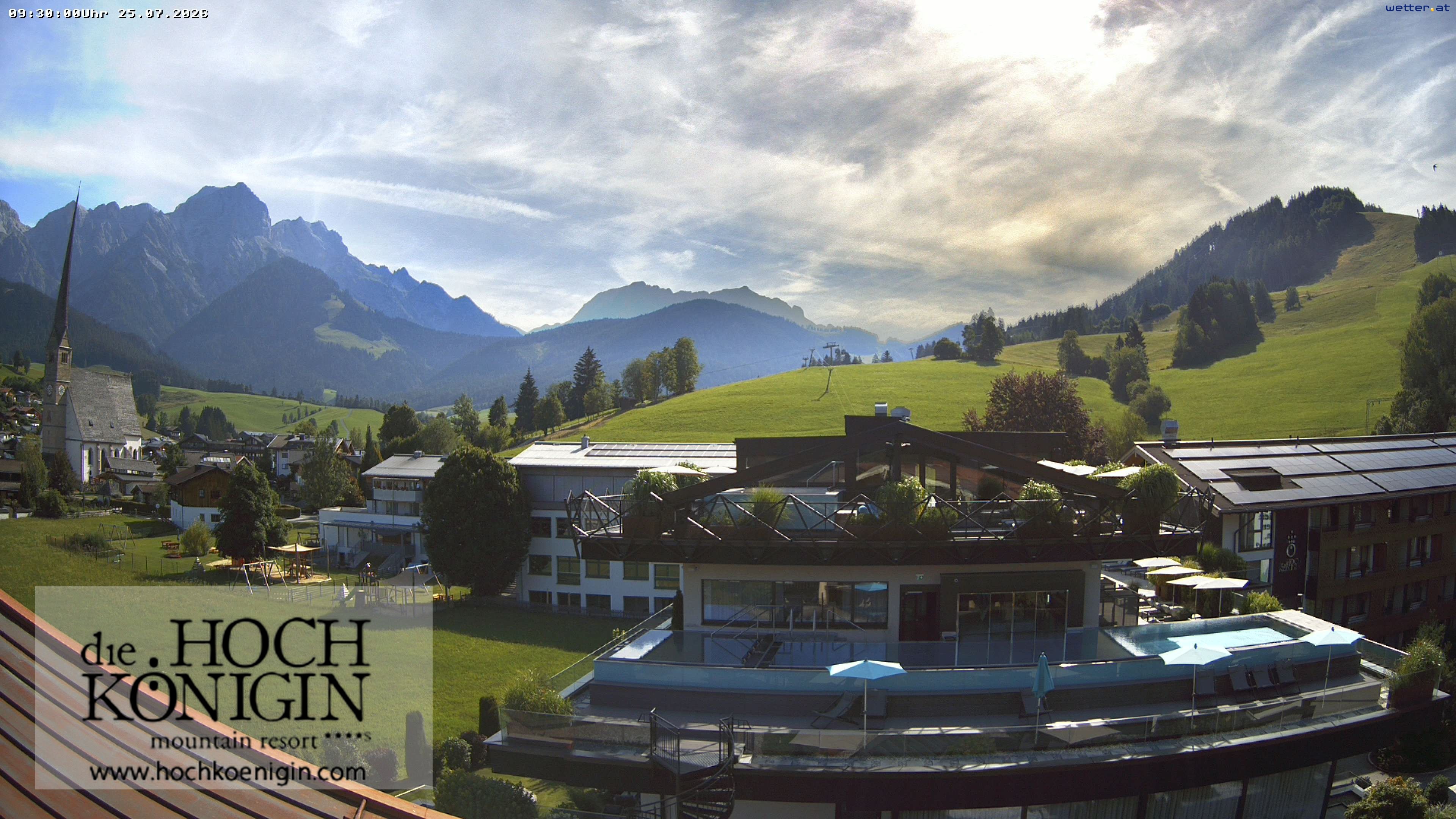 Archived image Webcam Maria Alm - View Hotel Hochkönigin