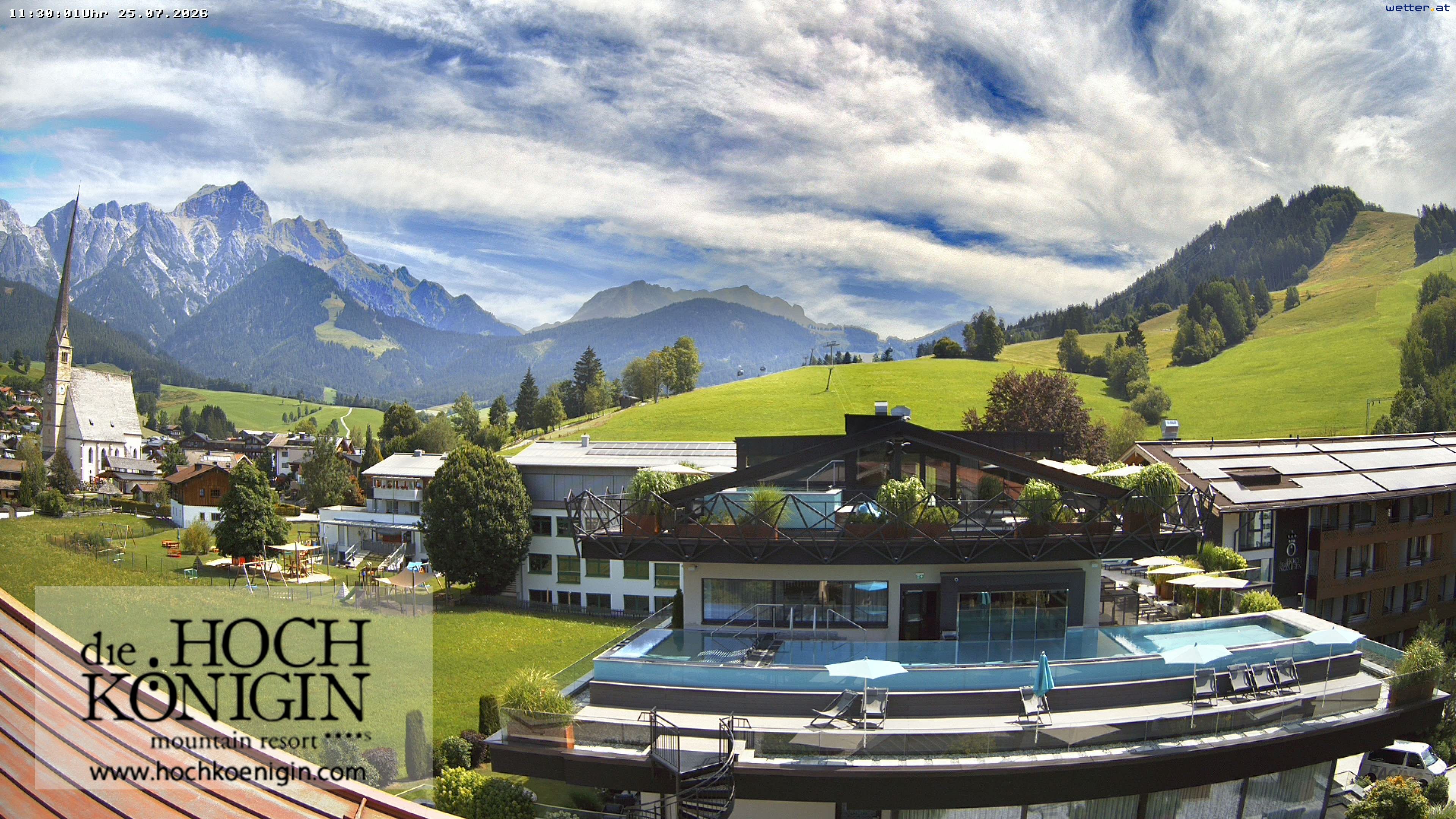 Archived image Webcam Maria Alm - View Hotel Hochkönigin