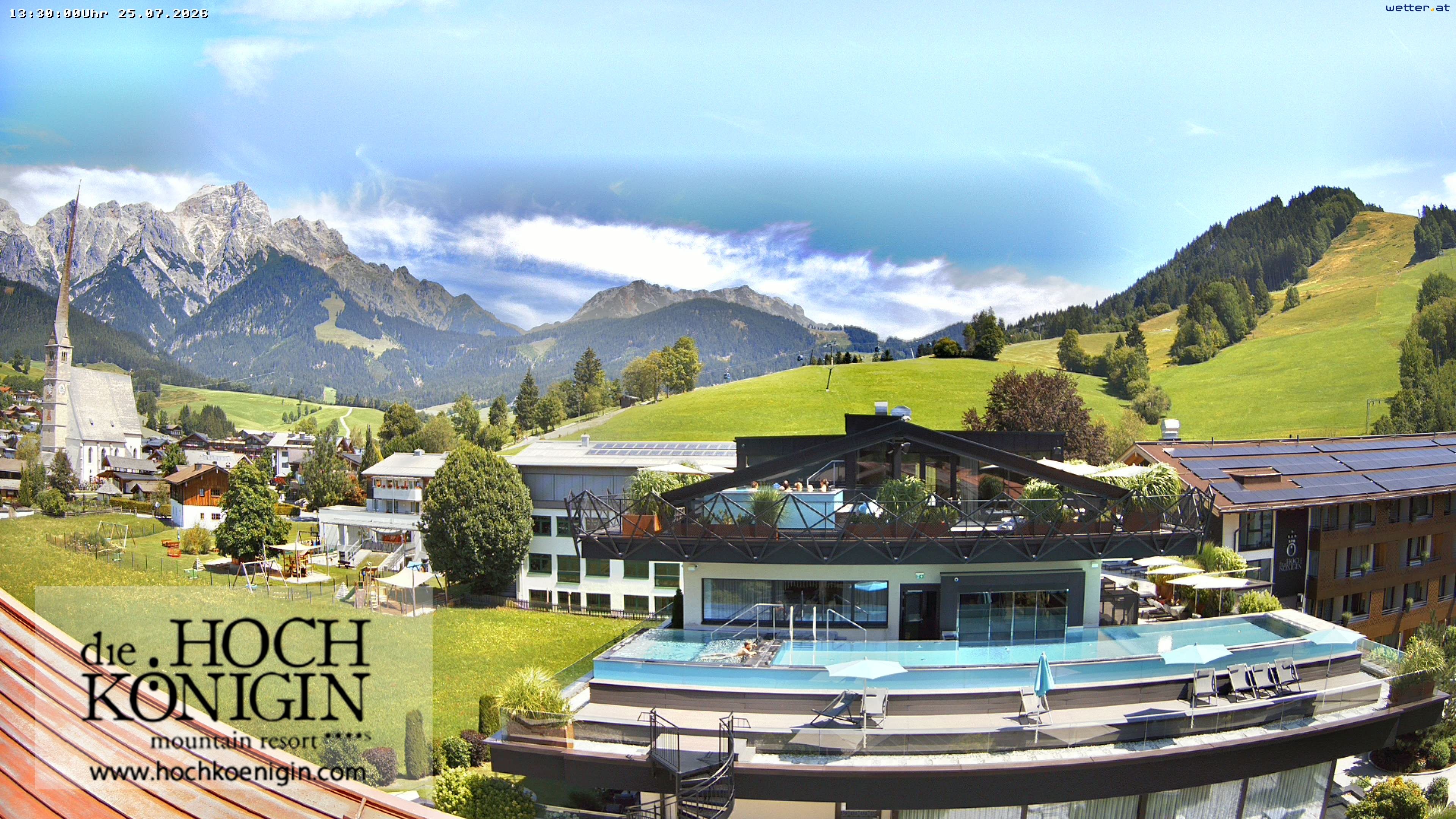 Archived image Webcam Maria Alm - View Hotel Hochkönigin