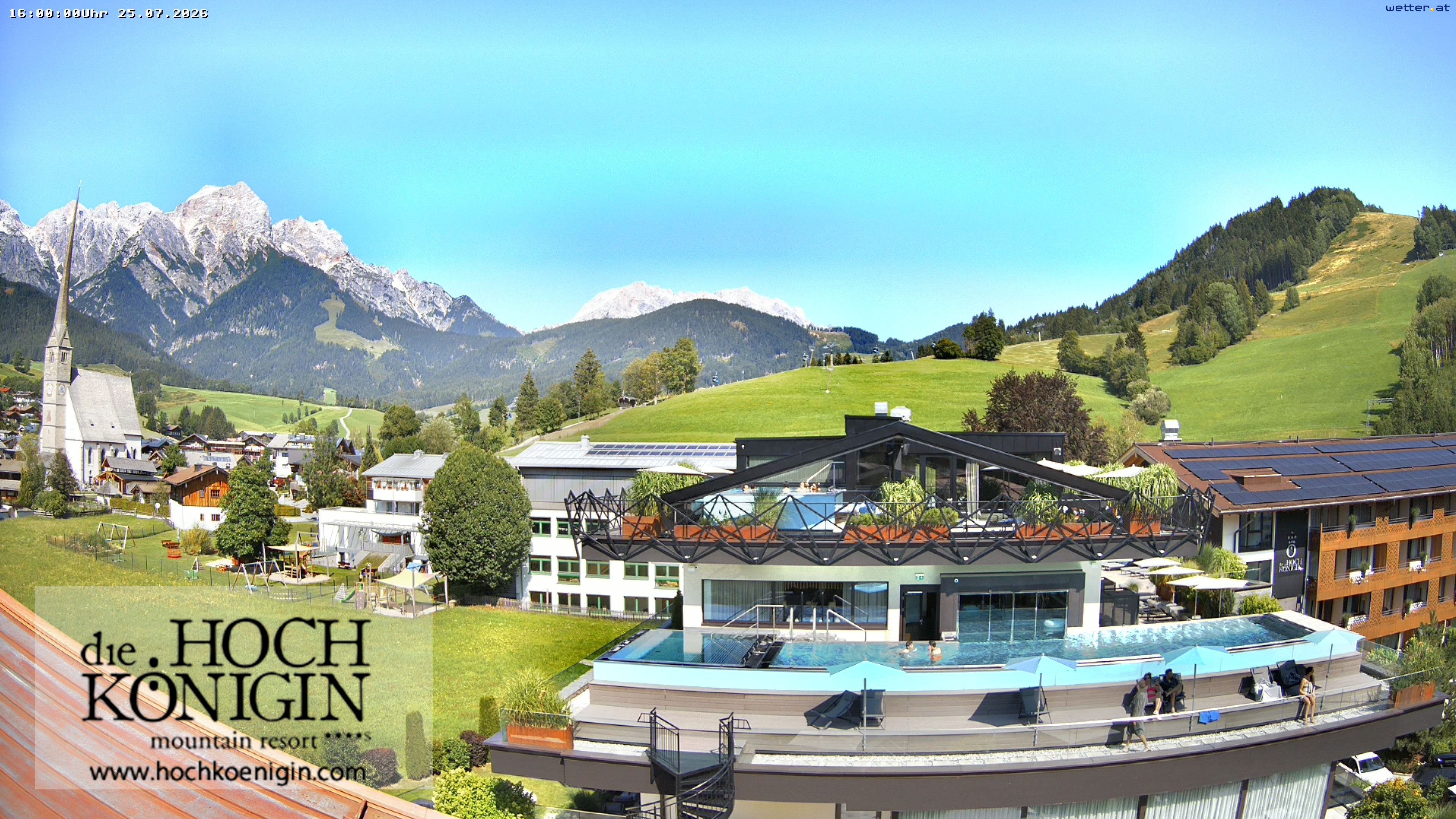 Archiv Foto Webcam Maria Alm: Ausblick Hotel Hochkönigin
