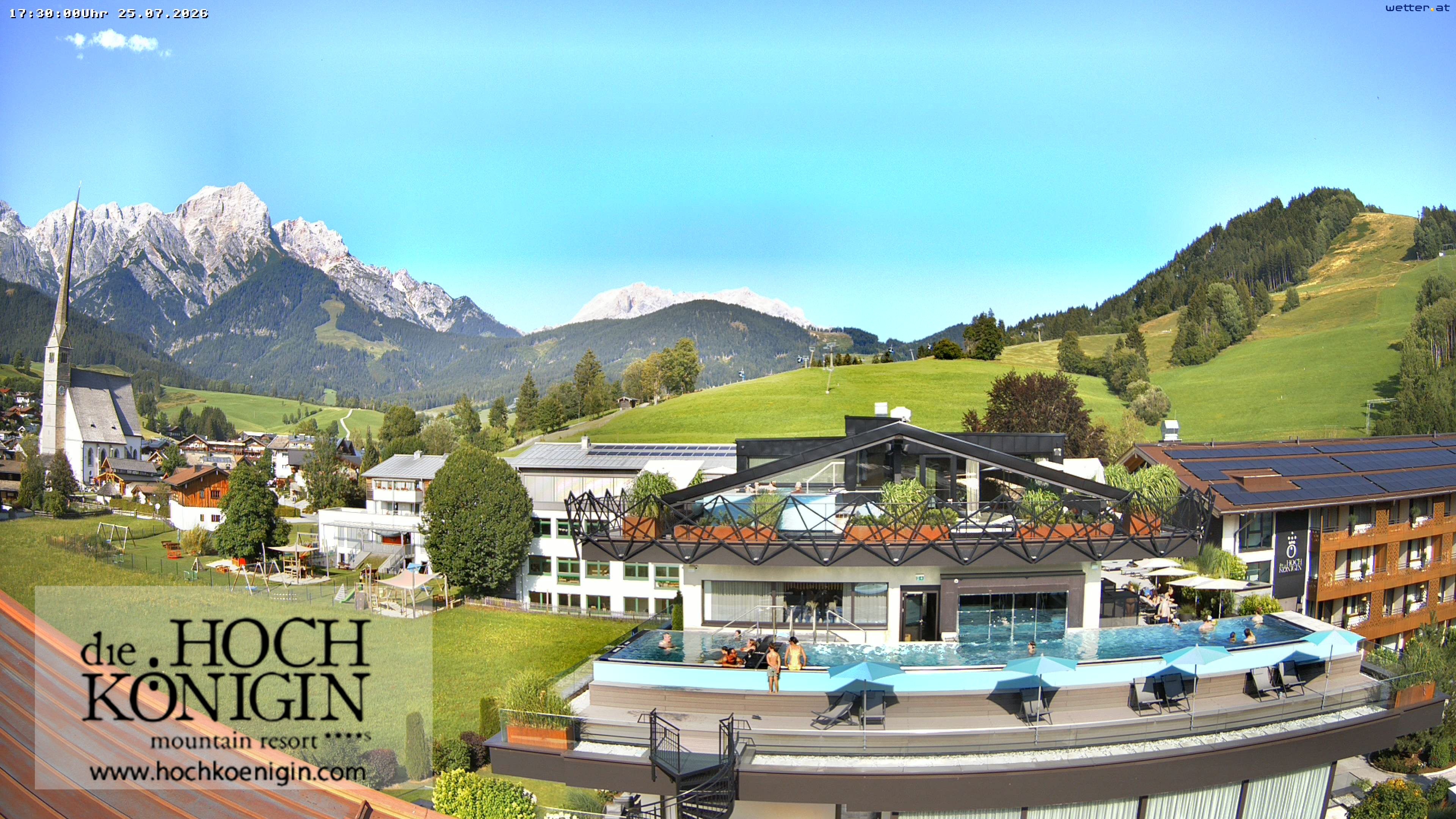 Archiv Foto Webcam Maria Alm: Ausblick Hotel Hochkönigin