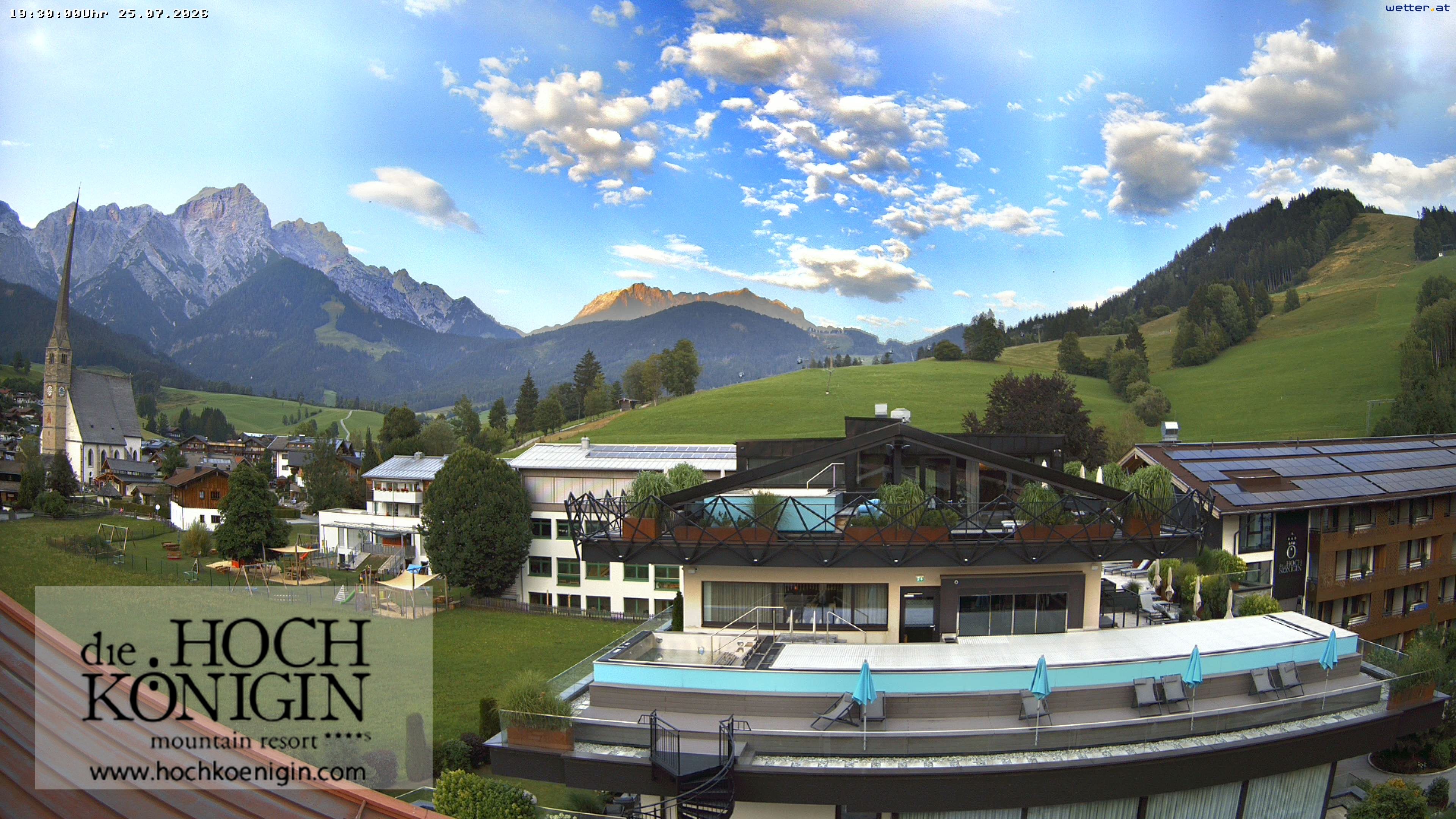 Archiv Foto Webcam Maria Alm: Ausblick Hotel Hochkönigin