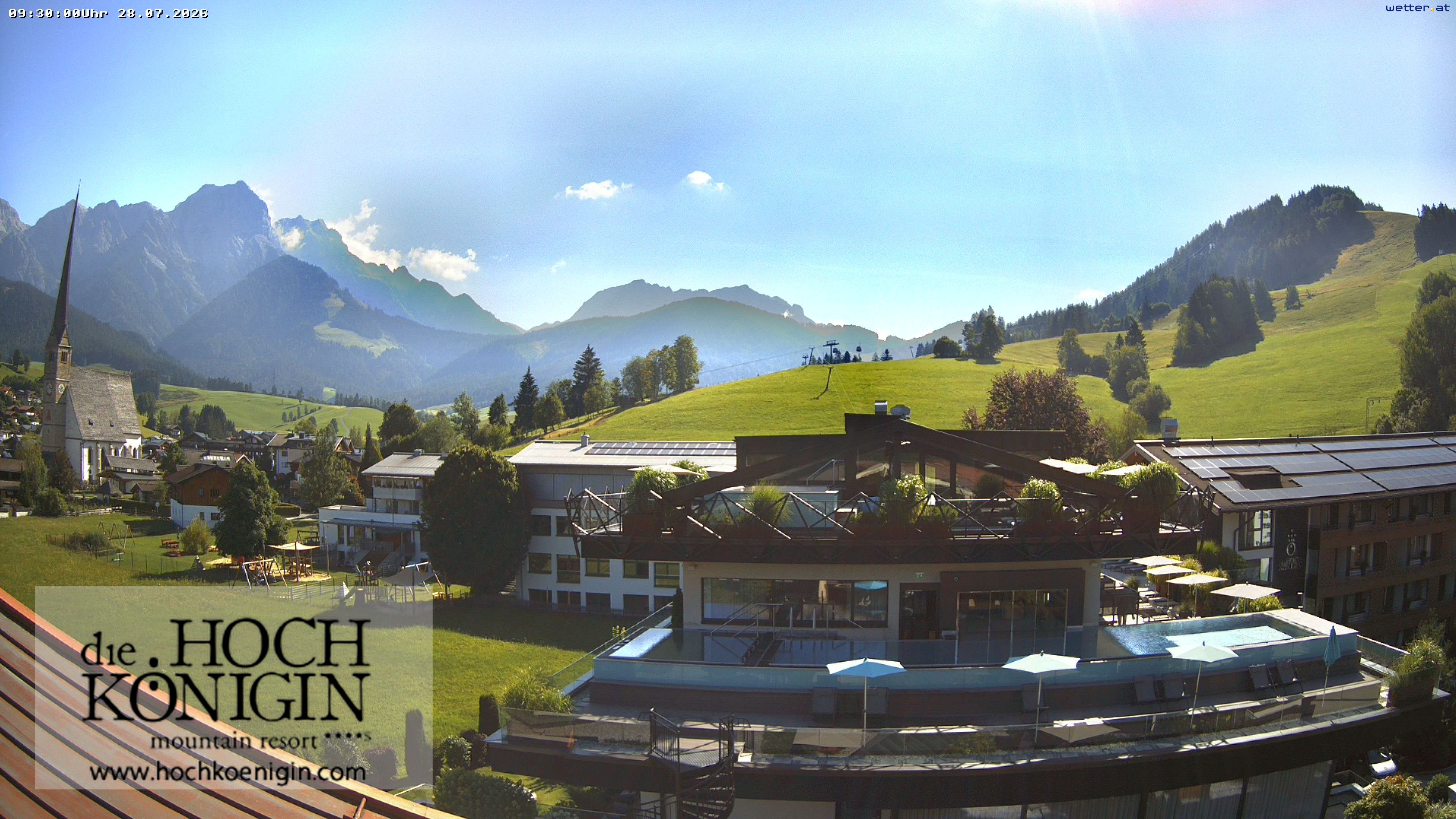 Archiv Foto Webcam Maria Alm: Ausblick Hotel Hochkönigin