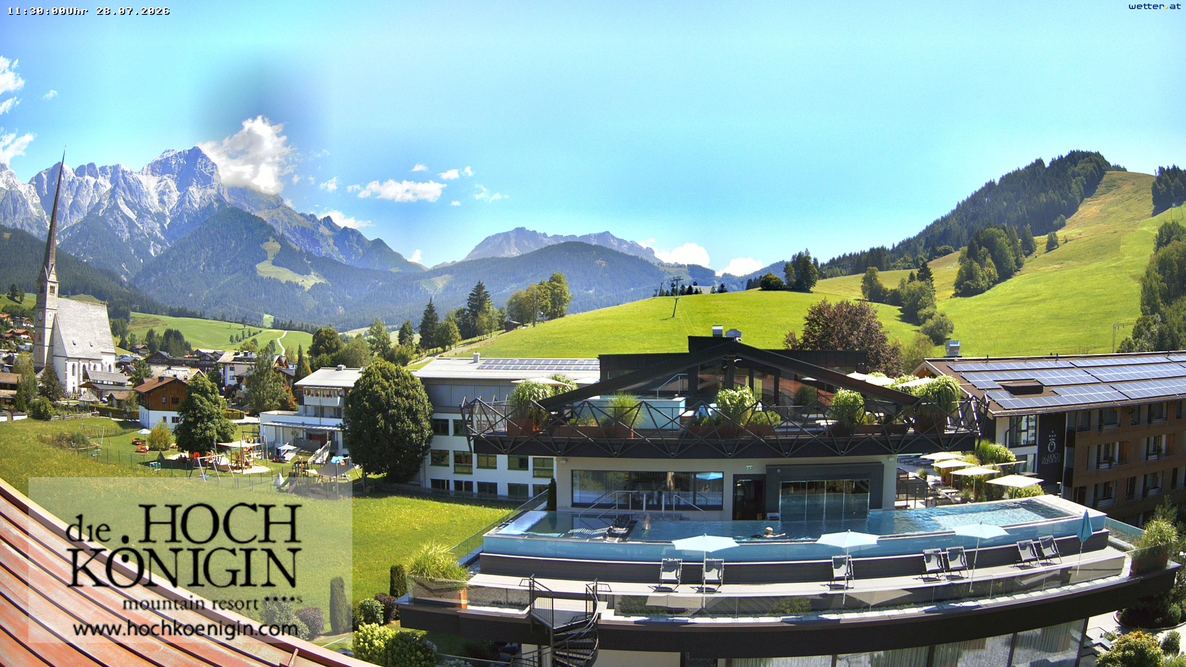 Archiv Foto Webcam Maria Alm: Ausblick Hotel Hochkönigin