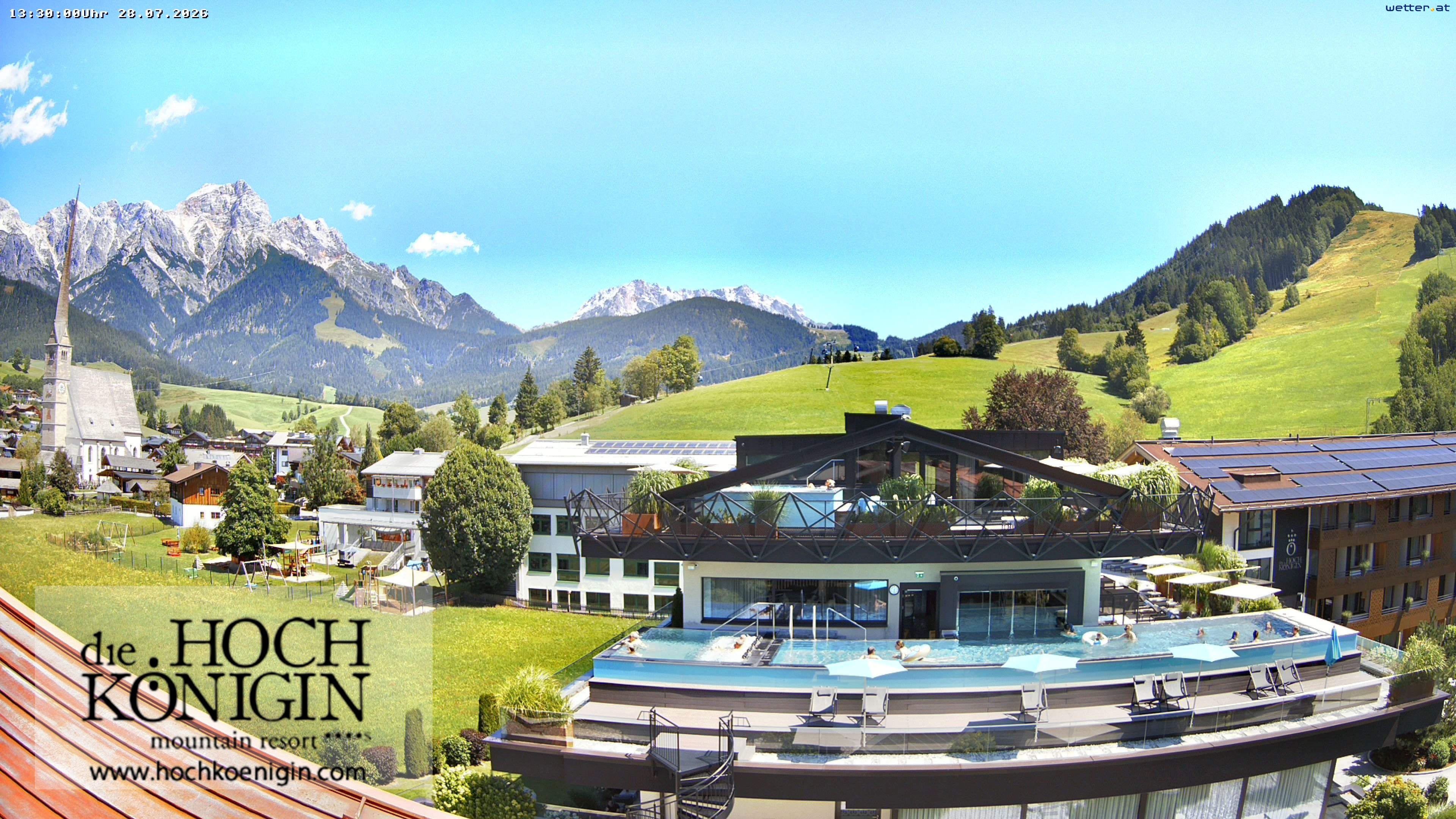 Archiv Foto Webcam Maria Alm: Ausblick Hotel Hochkönigin