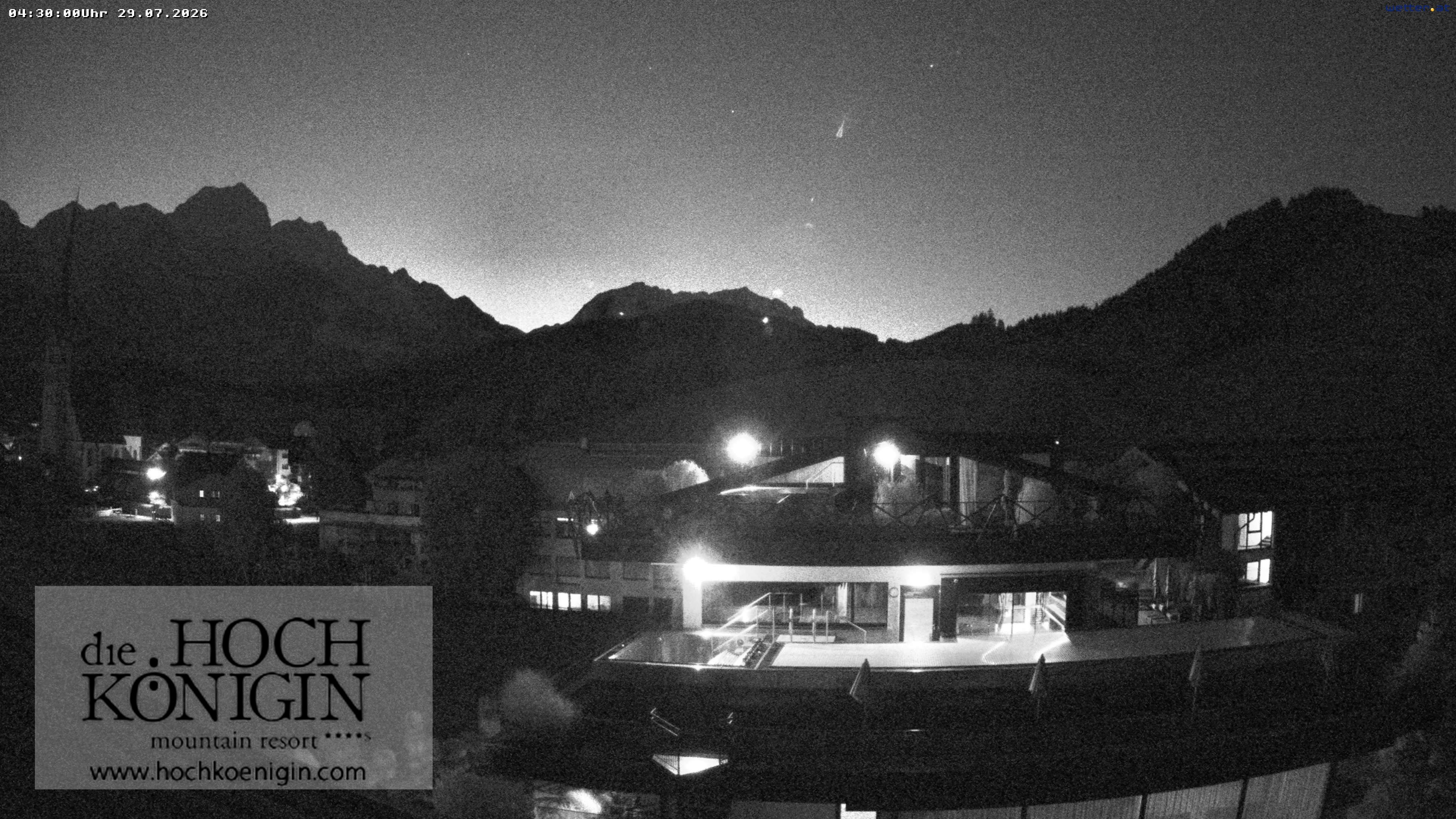 Archiv Foto Webcam Maria Alm: Ausblick Hotel Hochkönigin