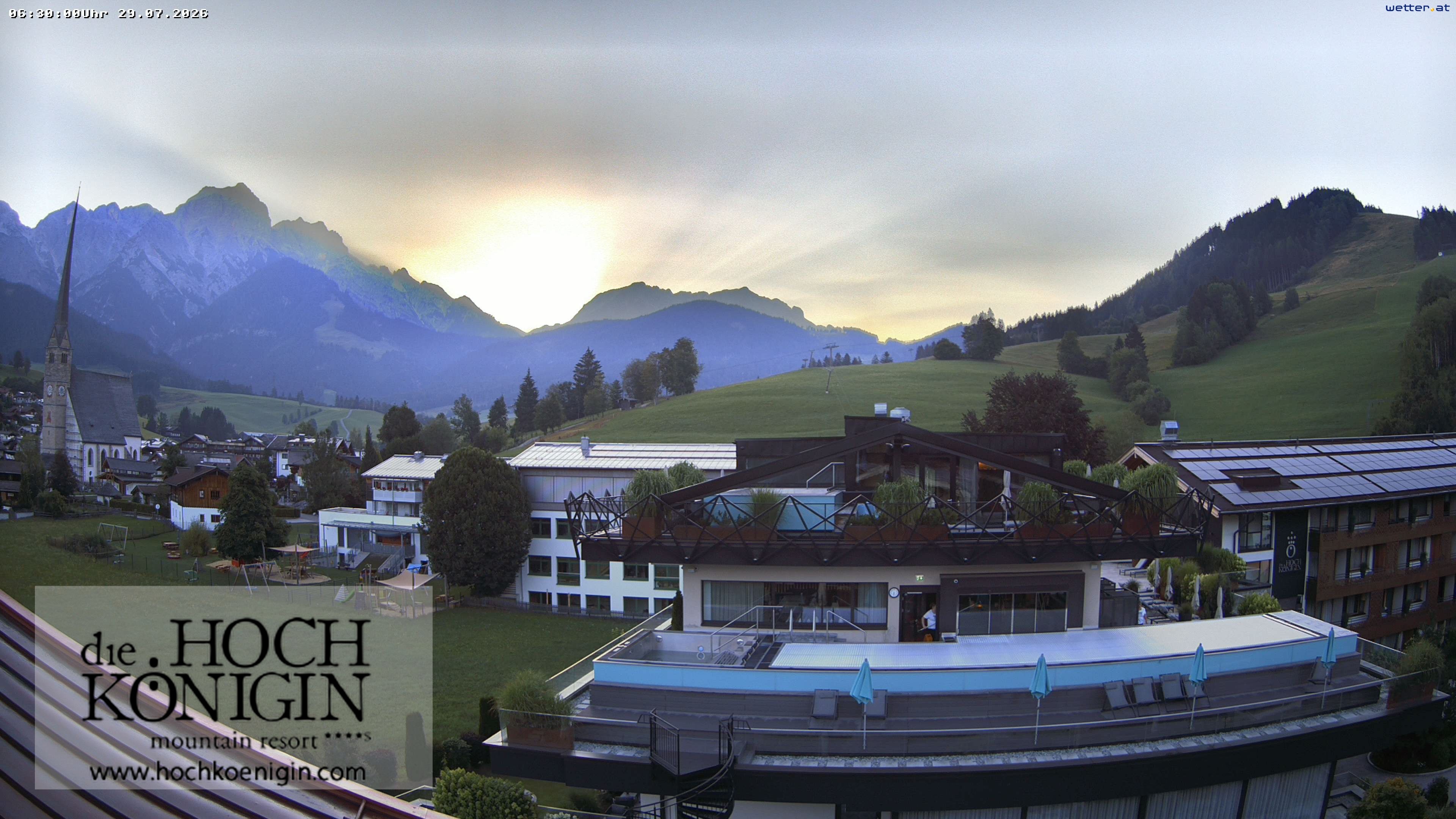 Archiv Foto Webcam Maria Alm: Ausblick Hotel Hochkönigin