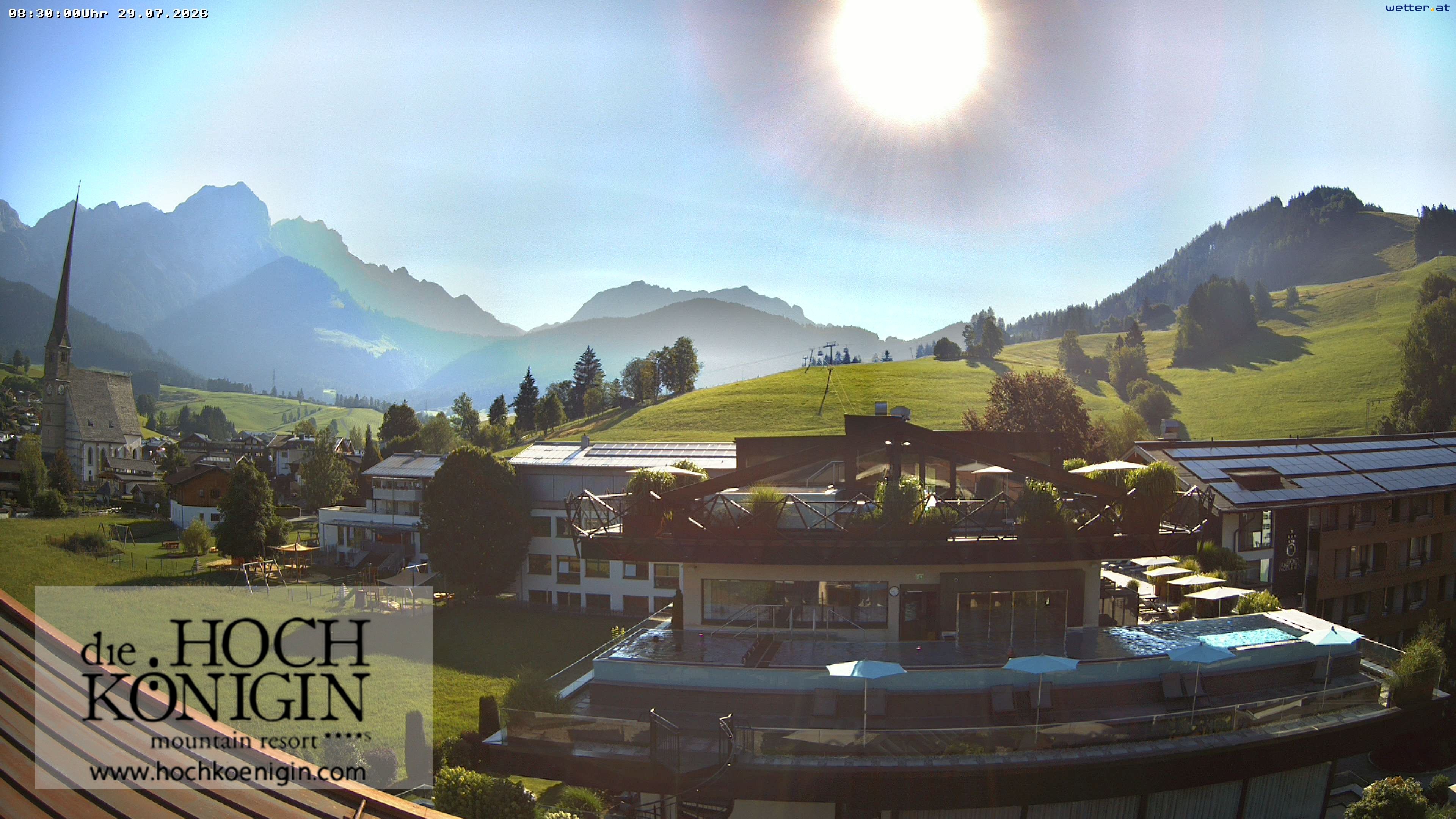Archiv Foto Webcam Maria Alm: Ausblick Hotel Hochkönigin