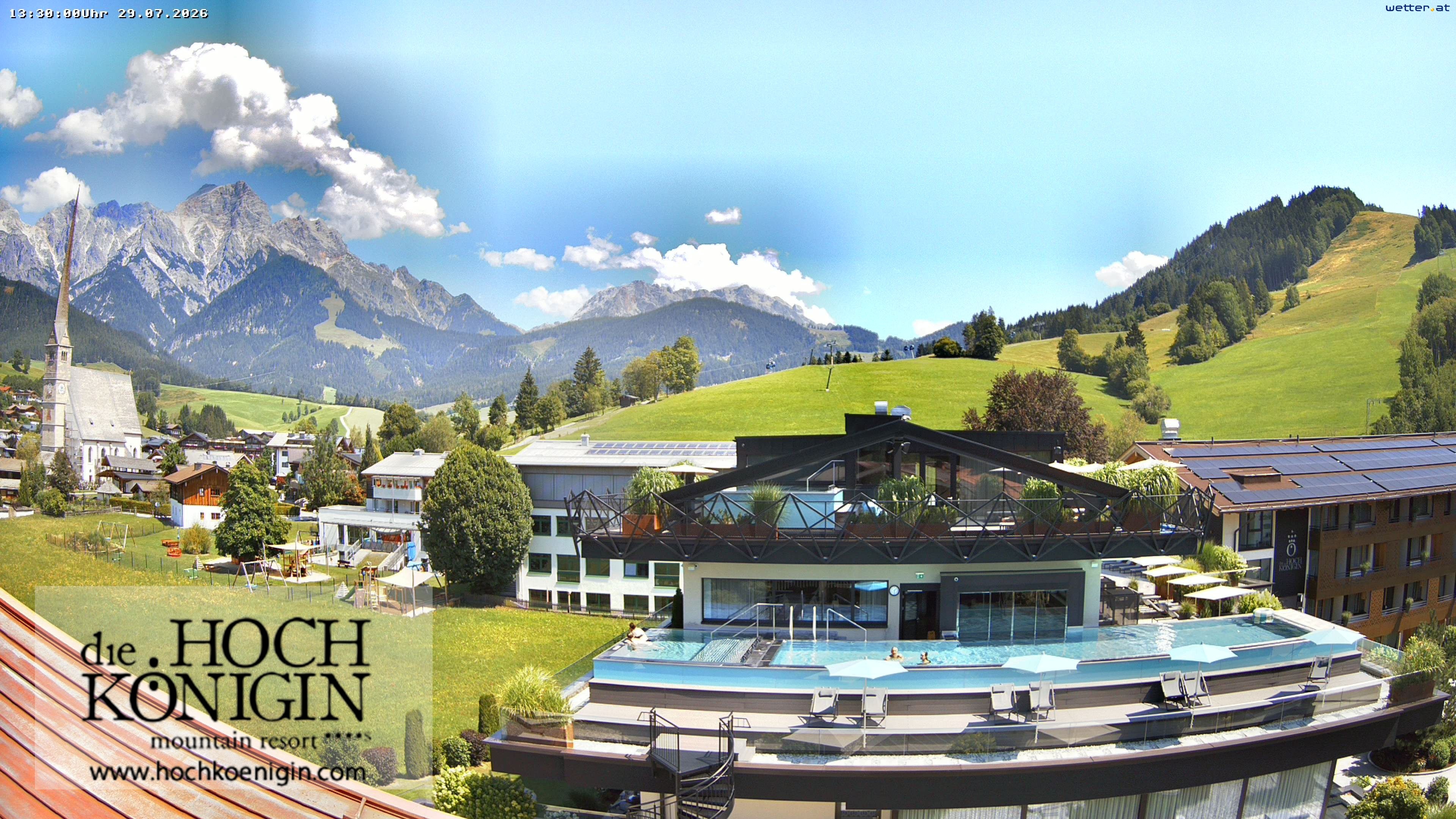 Archiv Foto Webcam Maria Alm: Ausblick Hotel Hochkönigin