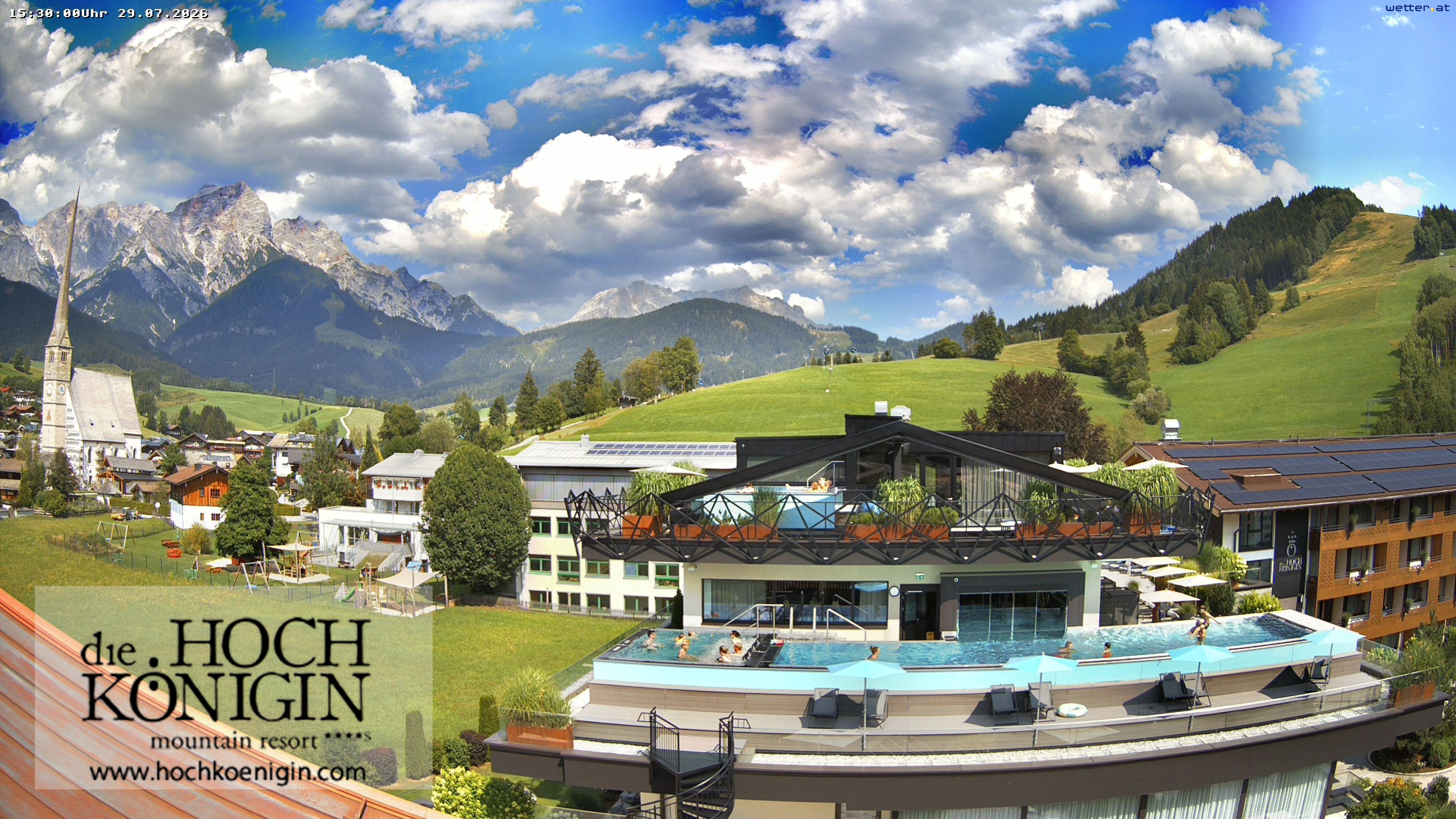 Archiv Foto Webcam Maria Alm: Ausblick Hotel Hochkönigin