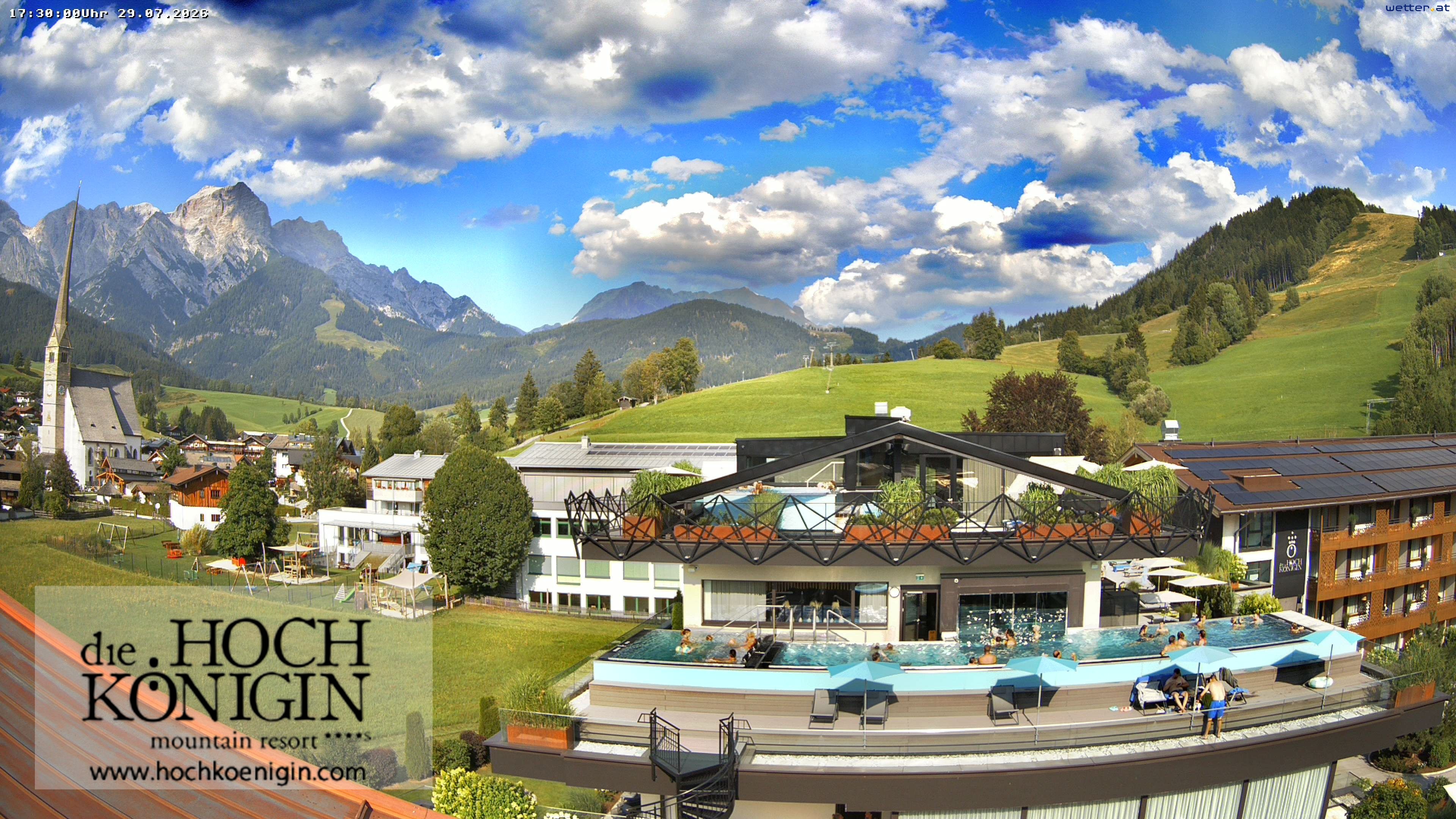 Archiv Foto Webcam Maria Alm: Ausblick Hotel Hochkönigin