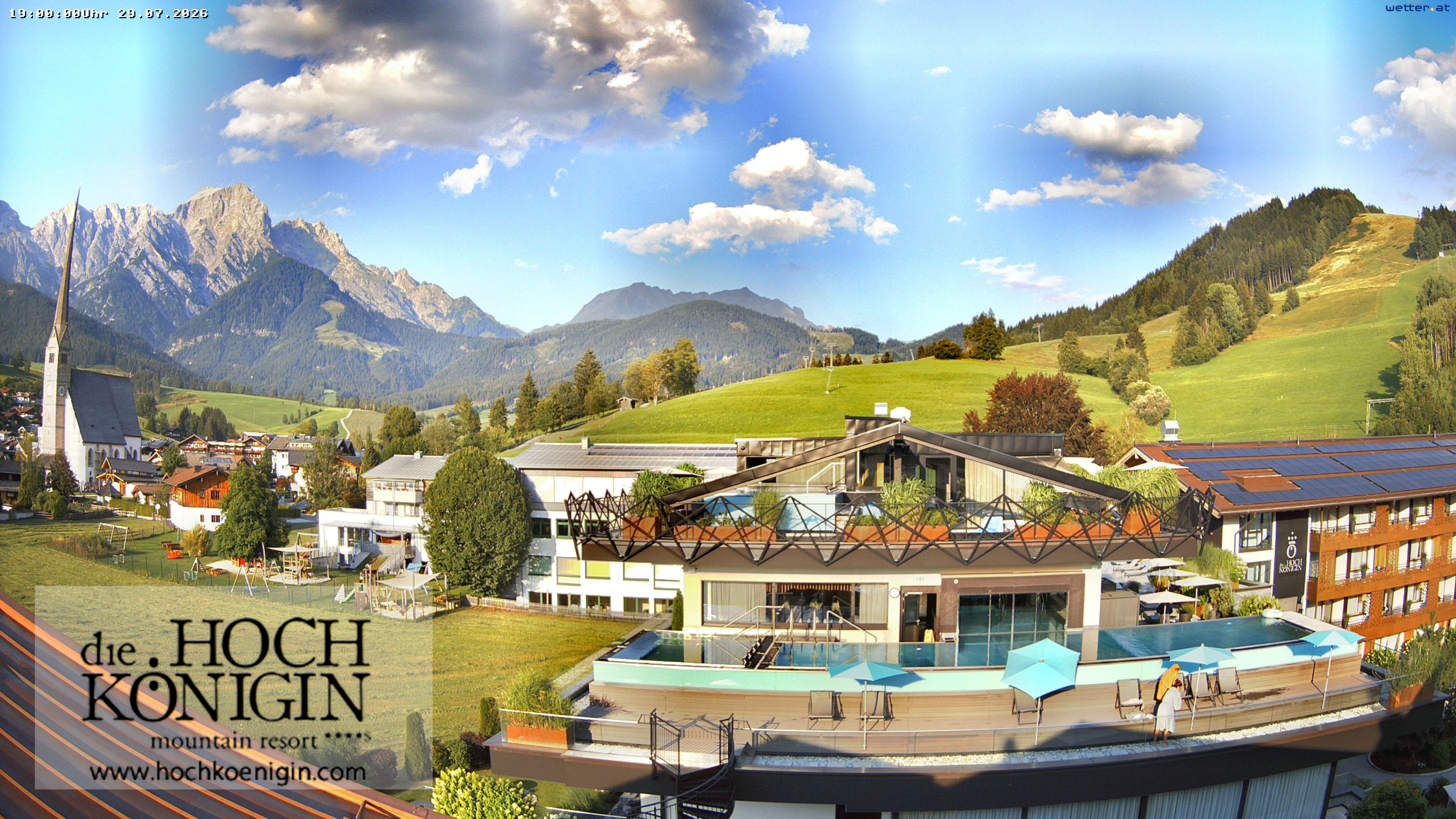 Archiv Foto Webcam Maria Alm: Ausblick Hotel Hochkönigin