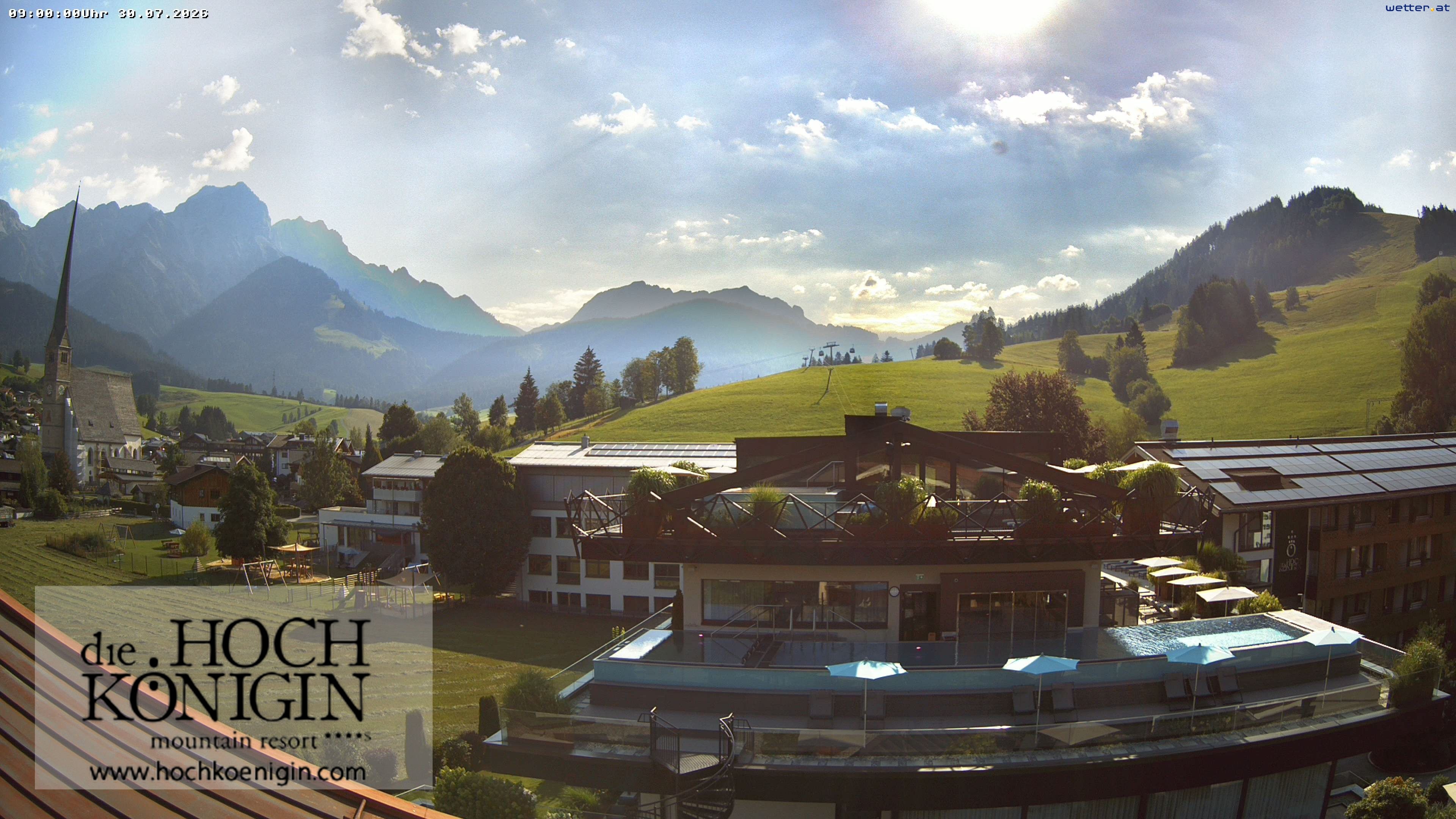 Archiv Foto Webcam Maria Alm: Ausblick Hotel Hochkönigin
