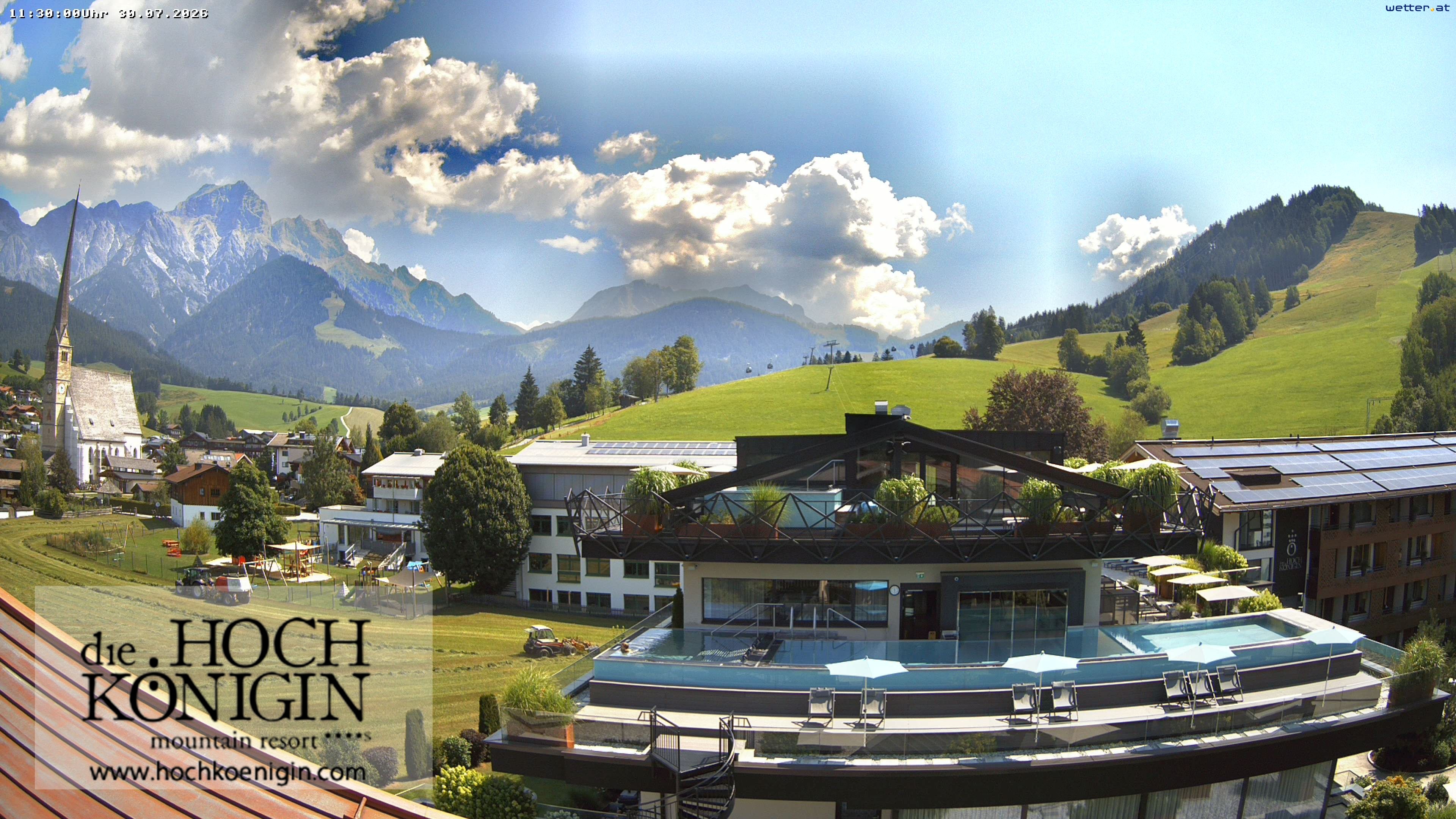 Archiv Foto Webcam Maria Alm: Ausblick Hotel Hochkönigin