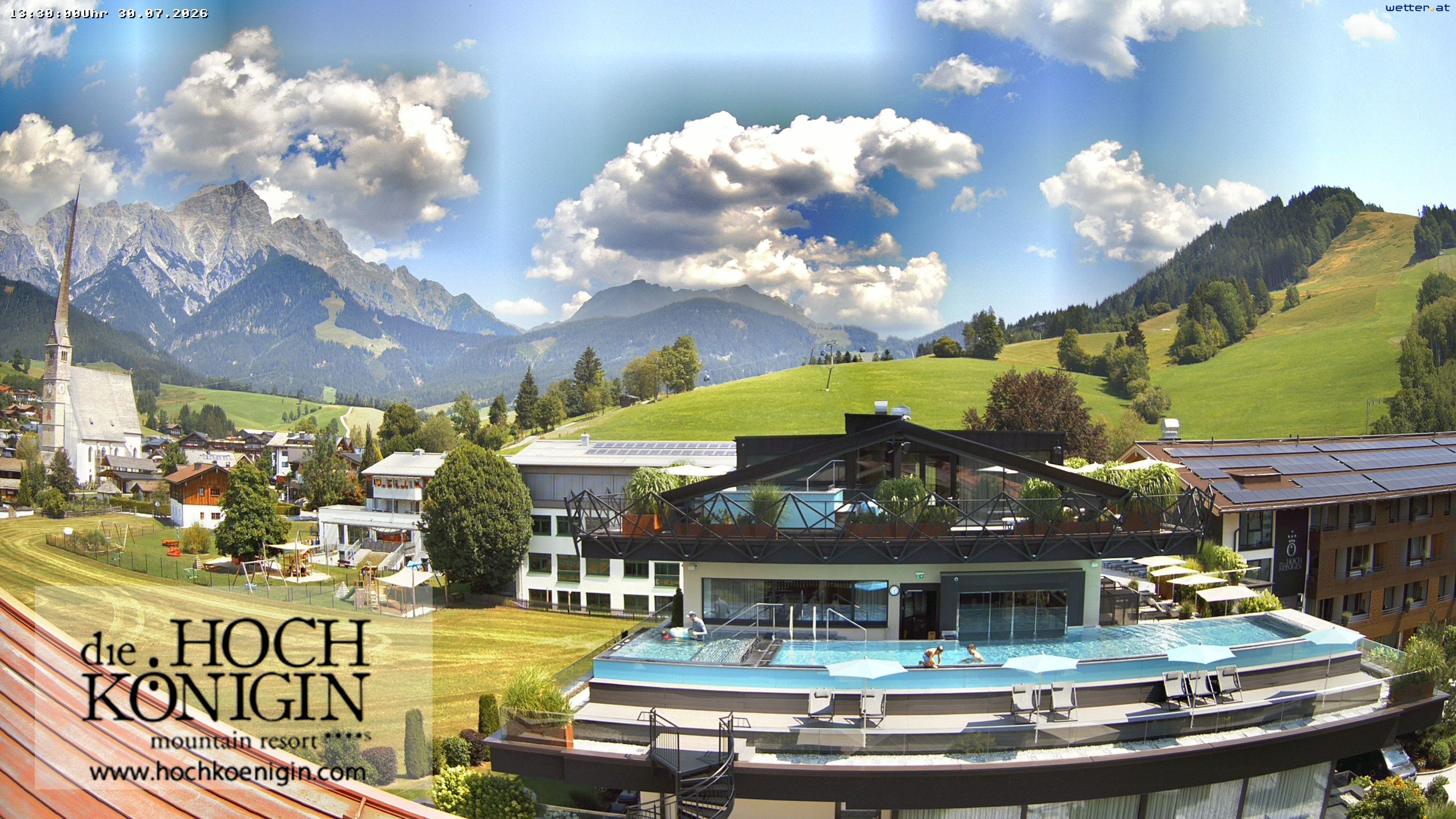 Archiv Foto Webcam Maria Alm: Ausblick Hotel Hochkönigin