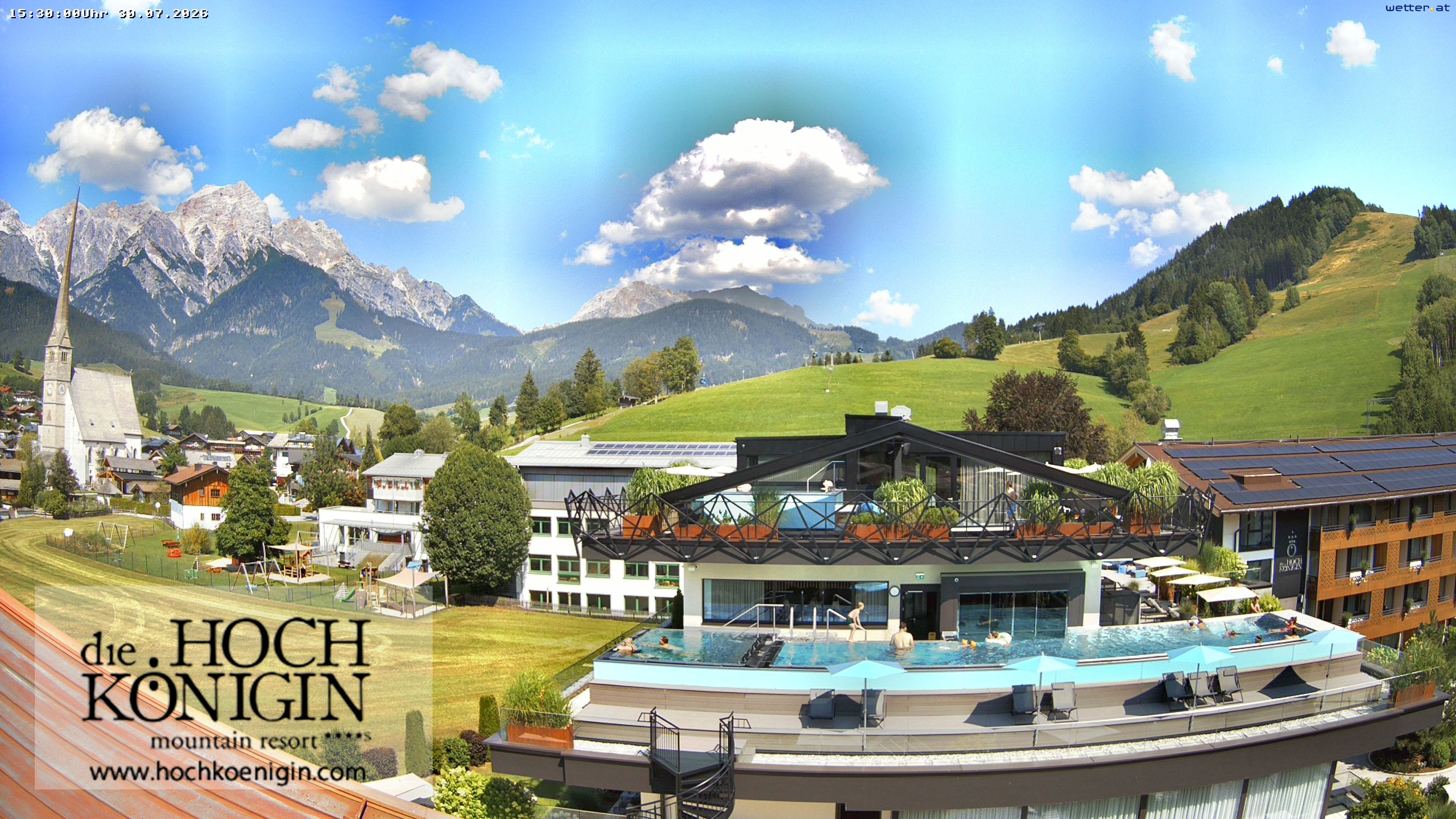 Archiv Foto Webcam Maria Alm: Ausblick Hotel Hochkönigin