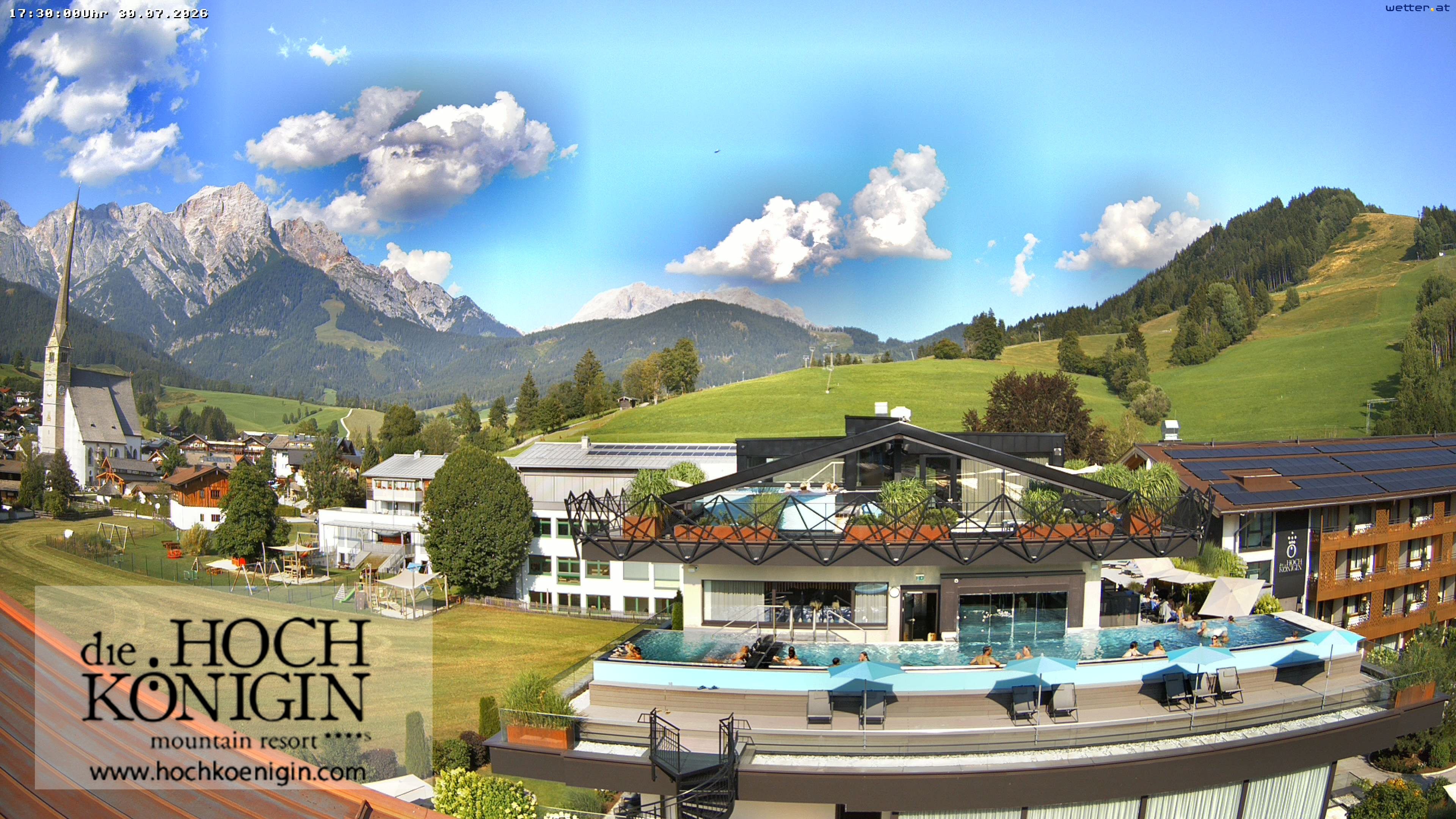 Archiv Foto Webcam Maria Alm: Ausblick Hotel Hochkönigin