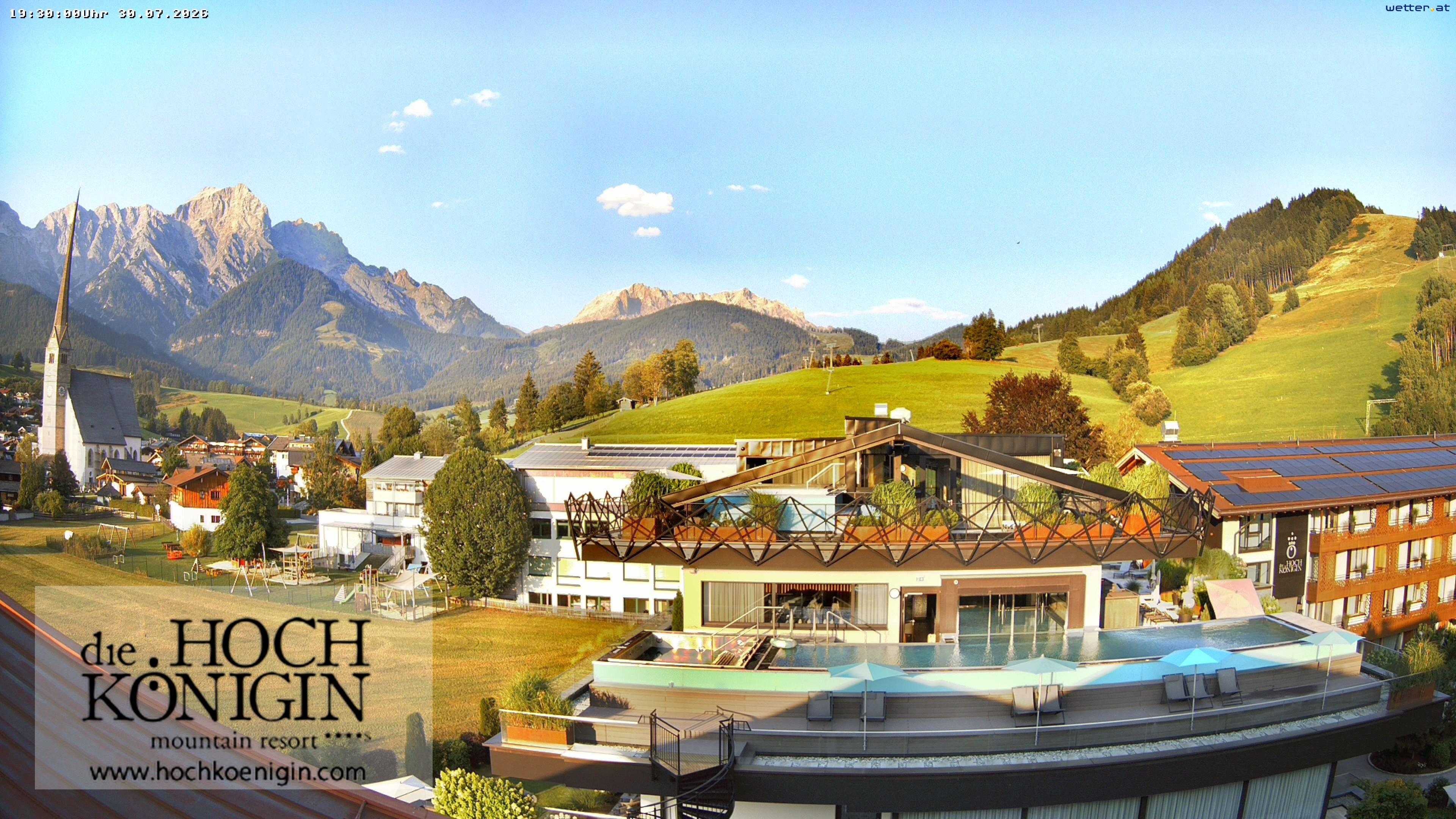 Archiv Foto Webcam Maria Alm: Ausblick Hotel Hochkönigin
