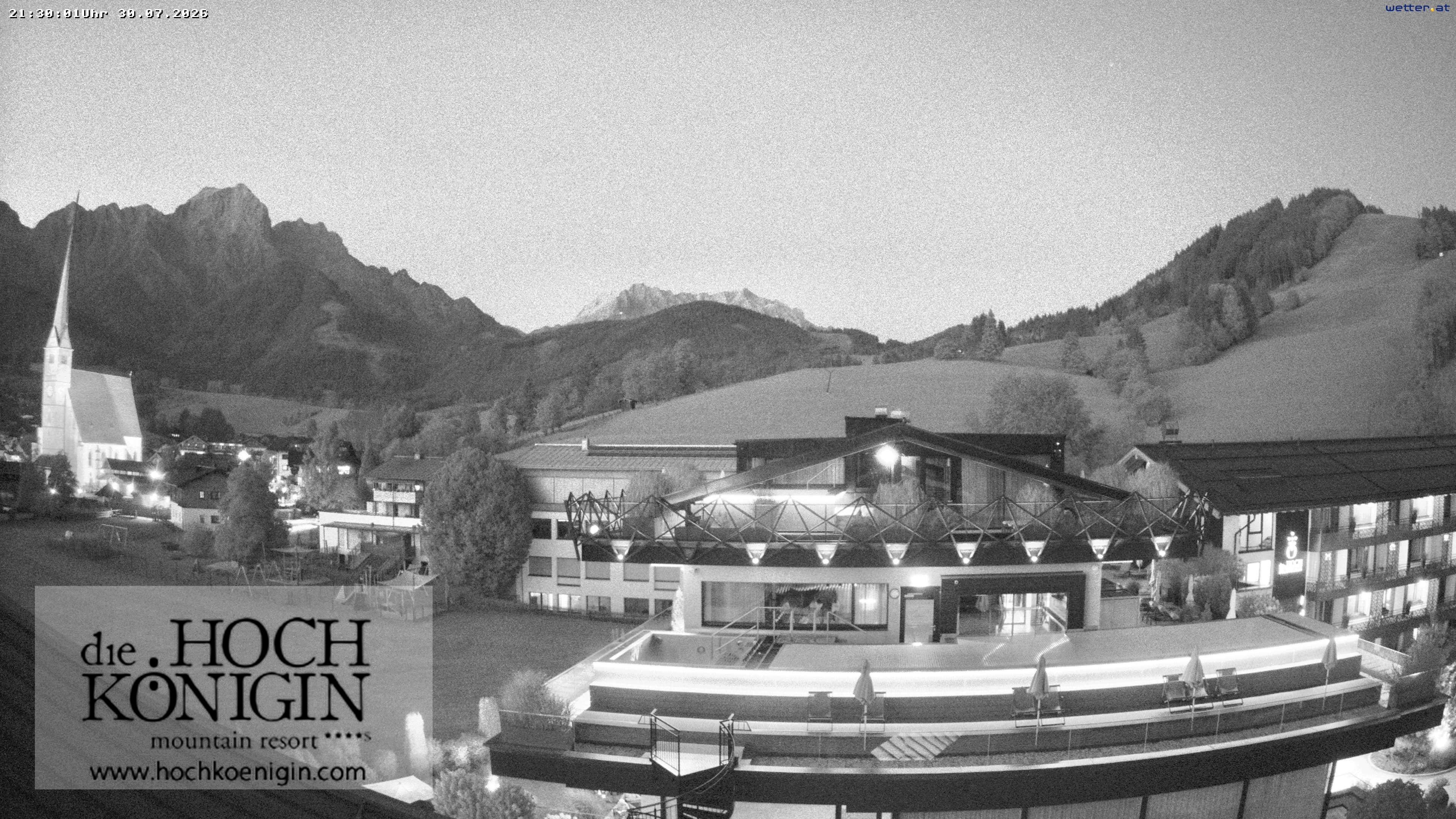 Archiv Foto Webcam Maria Alm: Ausblick Hotel Hochkönigin