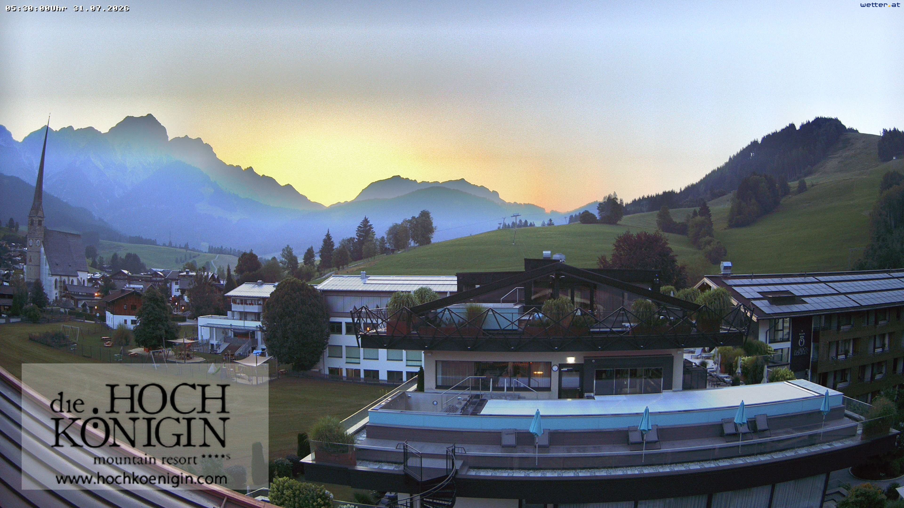 Archiv Foto Webcam Maria Alm: Ausblick Hotel Hochkönigin